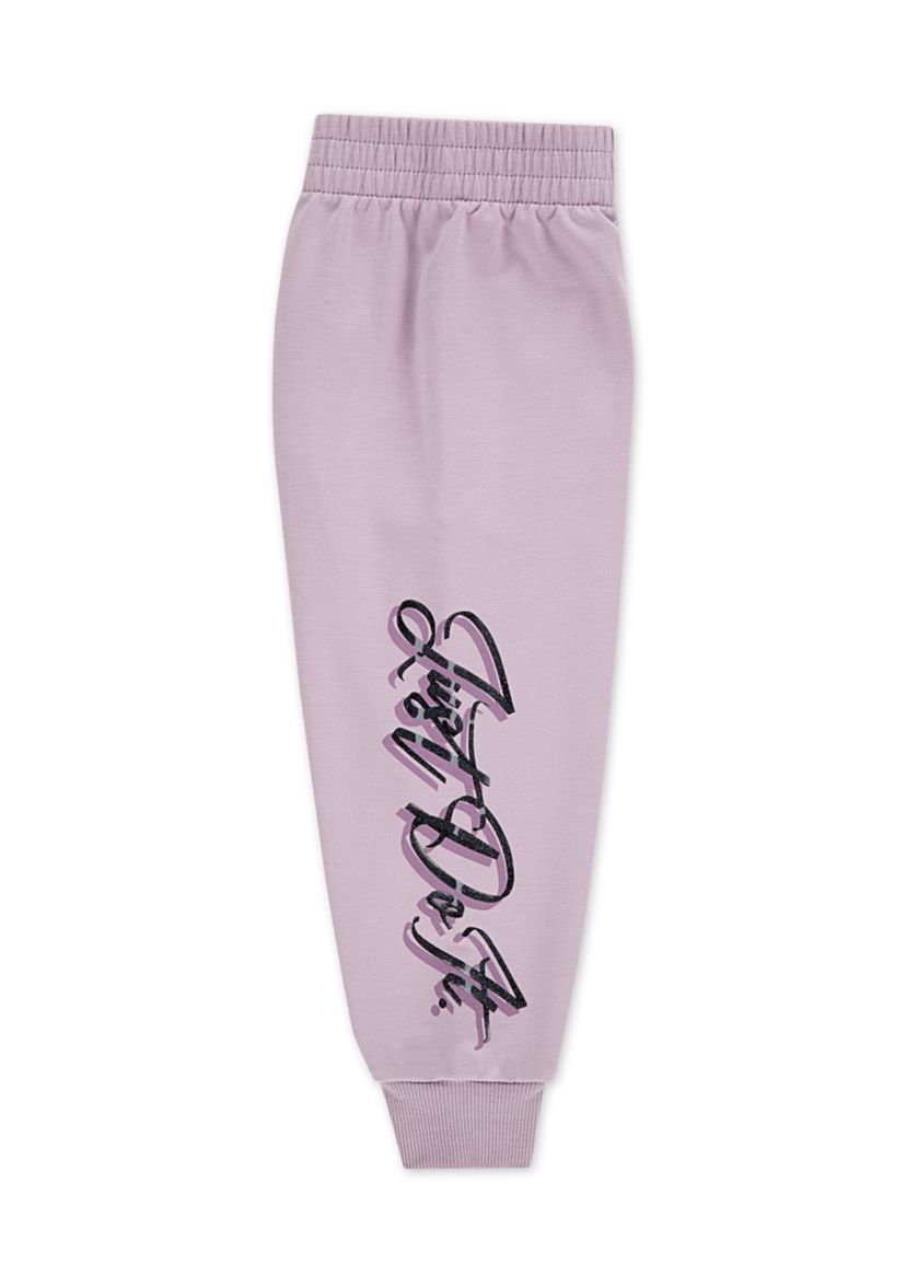 Toddler Girls Graphic Ruched Hoodie and Pants Set