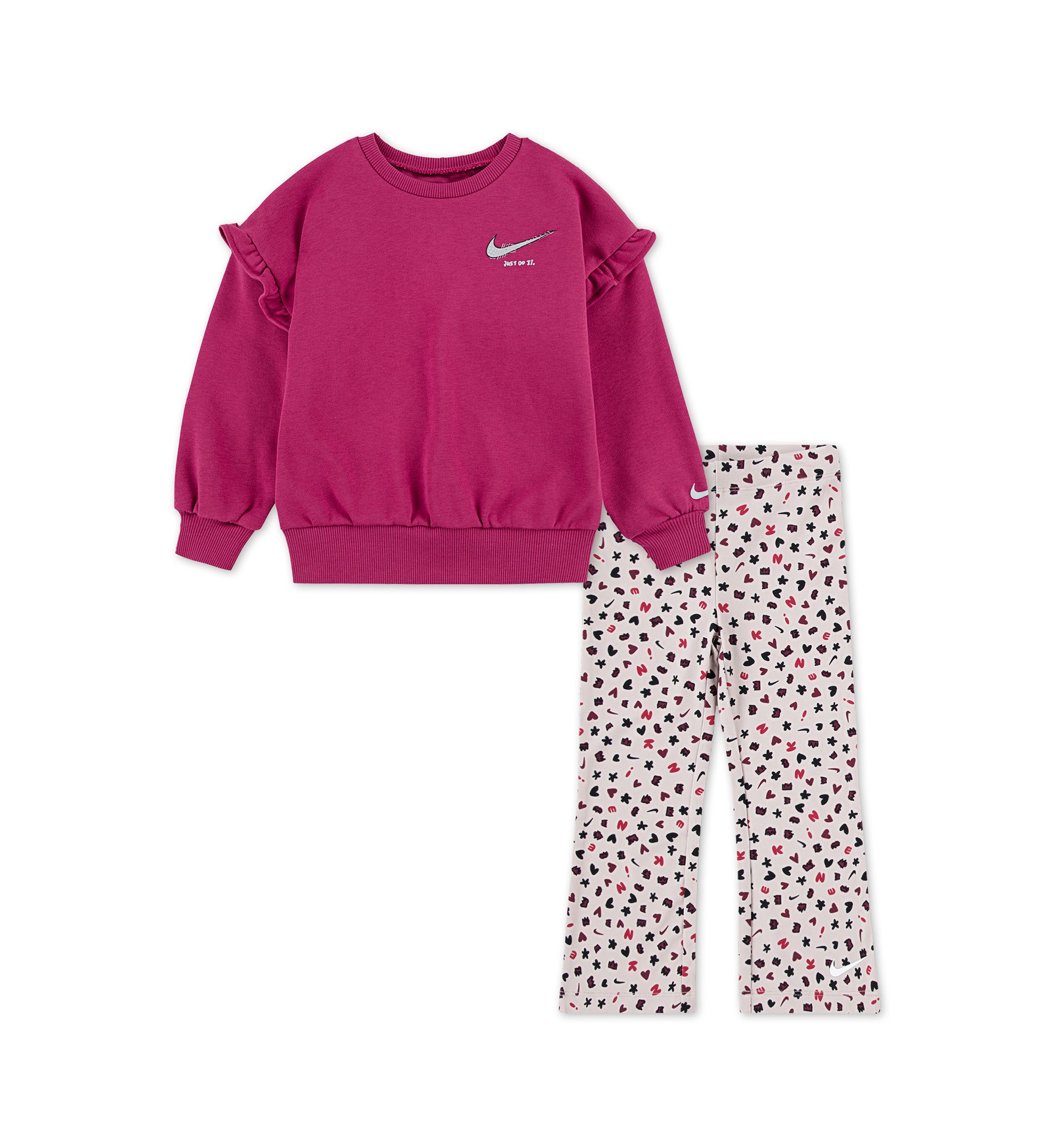 Toddler Girls Girls Essentials Sweatshirt and Printed Flare Leggings Set