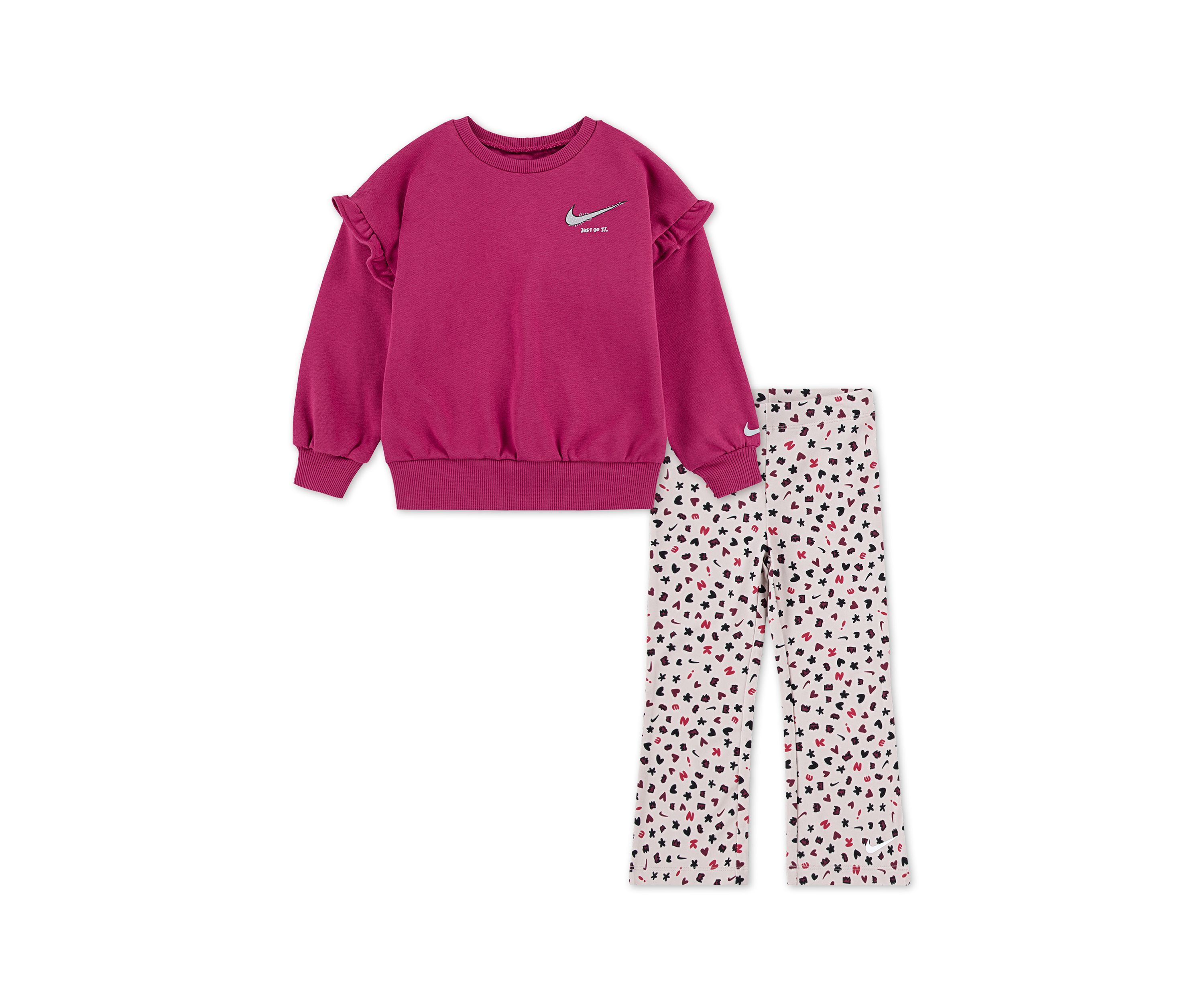 Toddler Girls Girls Essentials Sweatshirt and Printed Flare Leggings Set