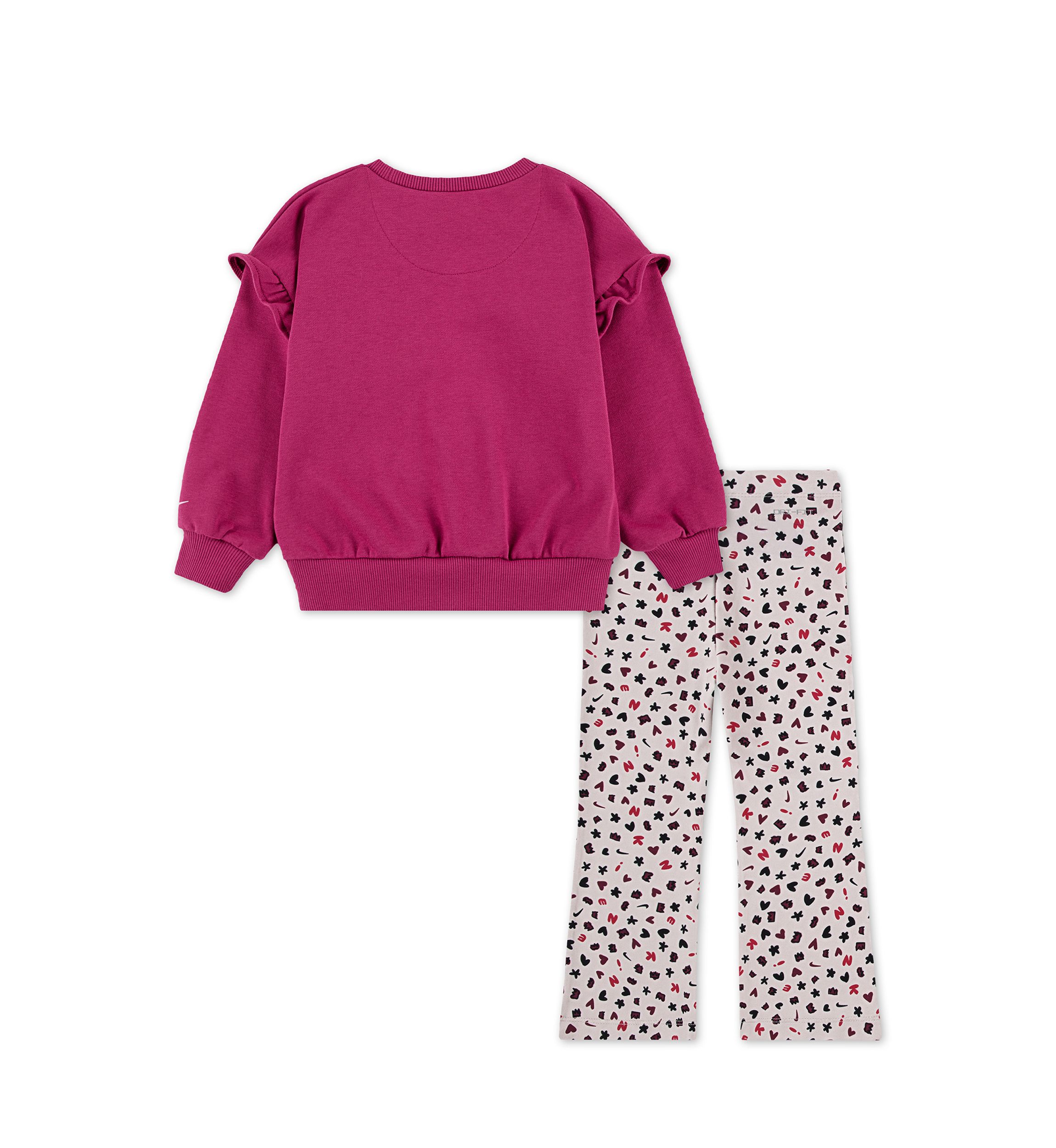 Toddler Girls Girls Essentials Sweatshirt and Printed Flare Leggings Set