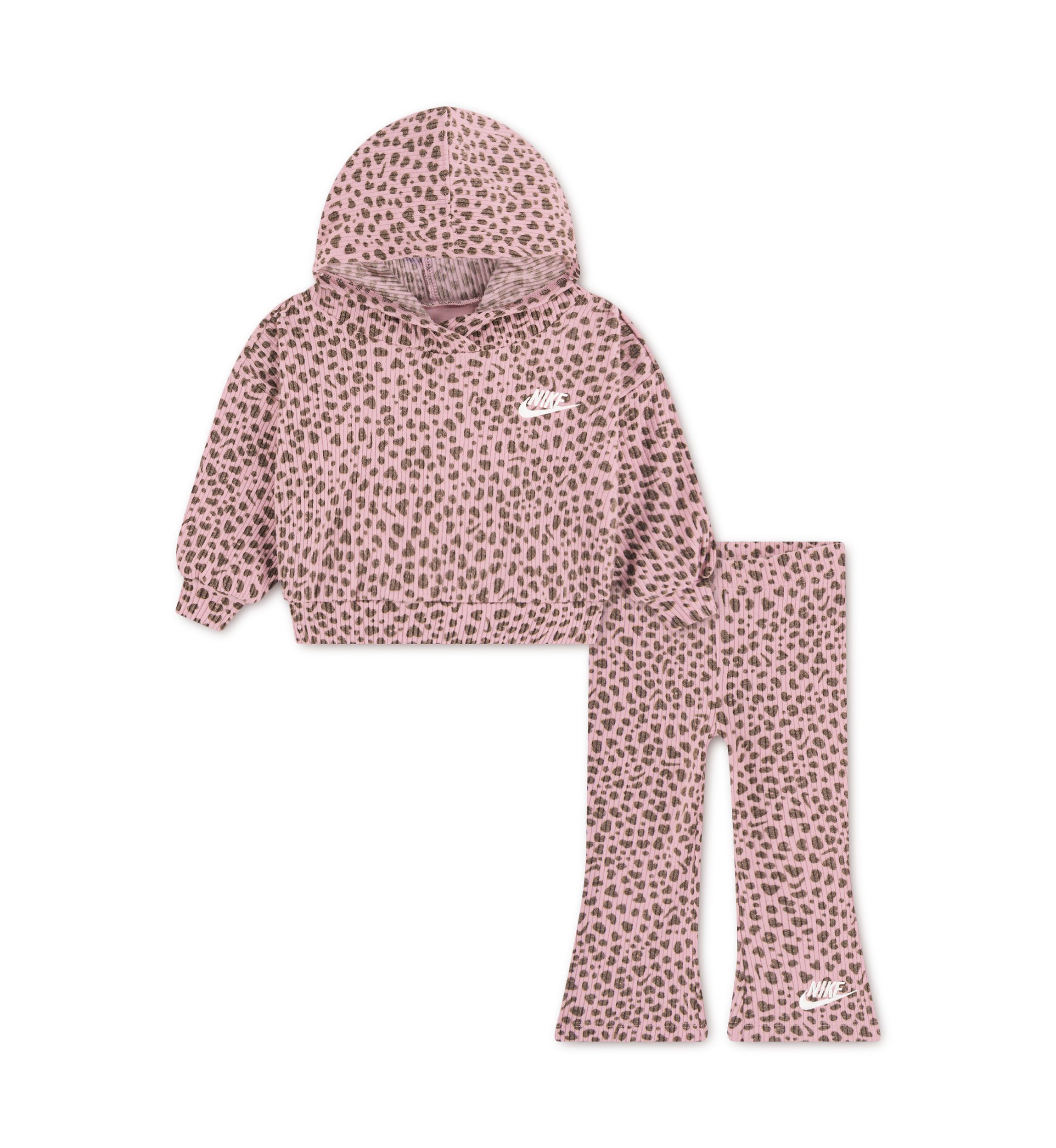 Toddler Girls Brushed Animal Print Ribbed Set 