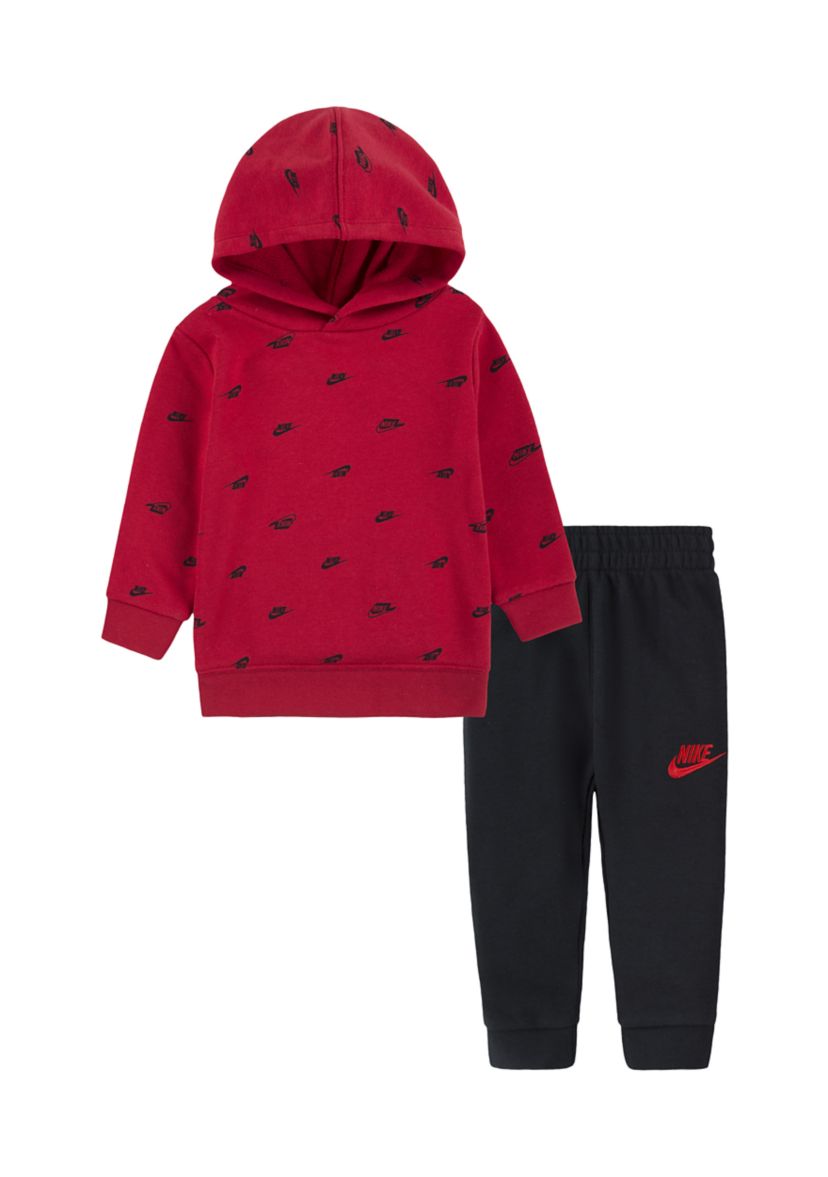Baby Boys Club Allover Print Hoodie and Pants Set