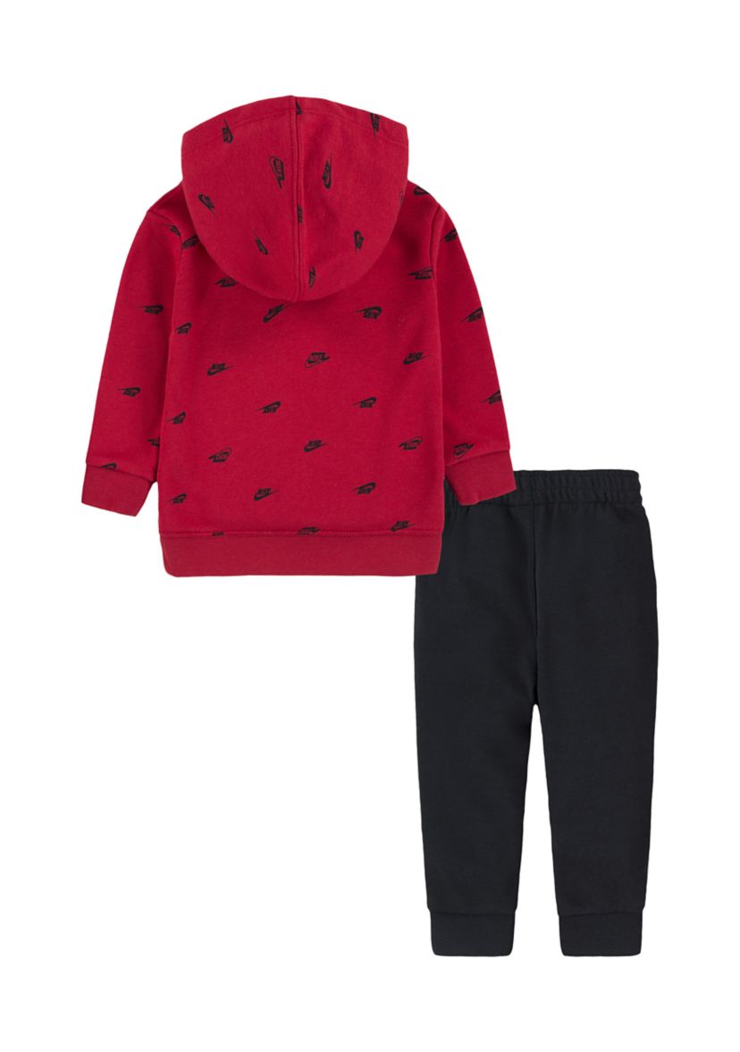 Baby Boys Club Allover Print Hoodie and Pants Set
