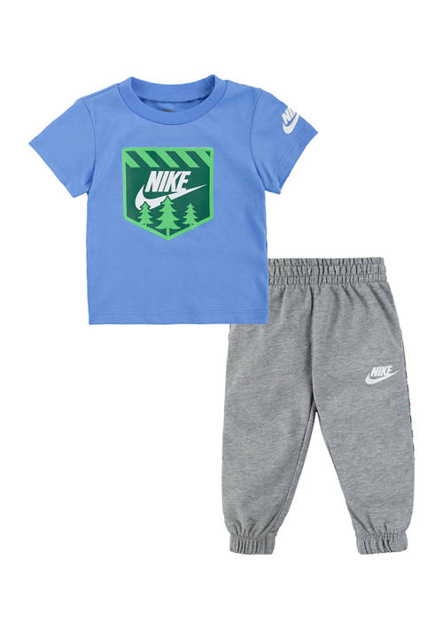 Nike Baby Boys Short Sleeve Outdoors T-Shirt and Pants Set