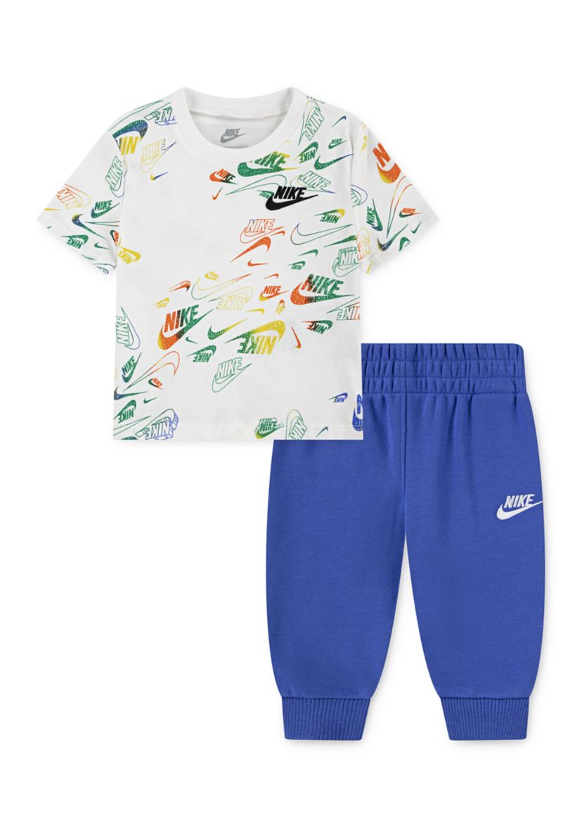 Baby Boys Printed T-Shirt and Joggers Set