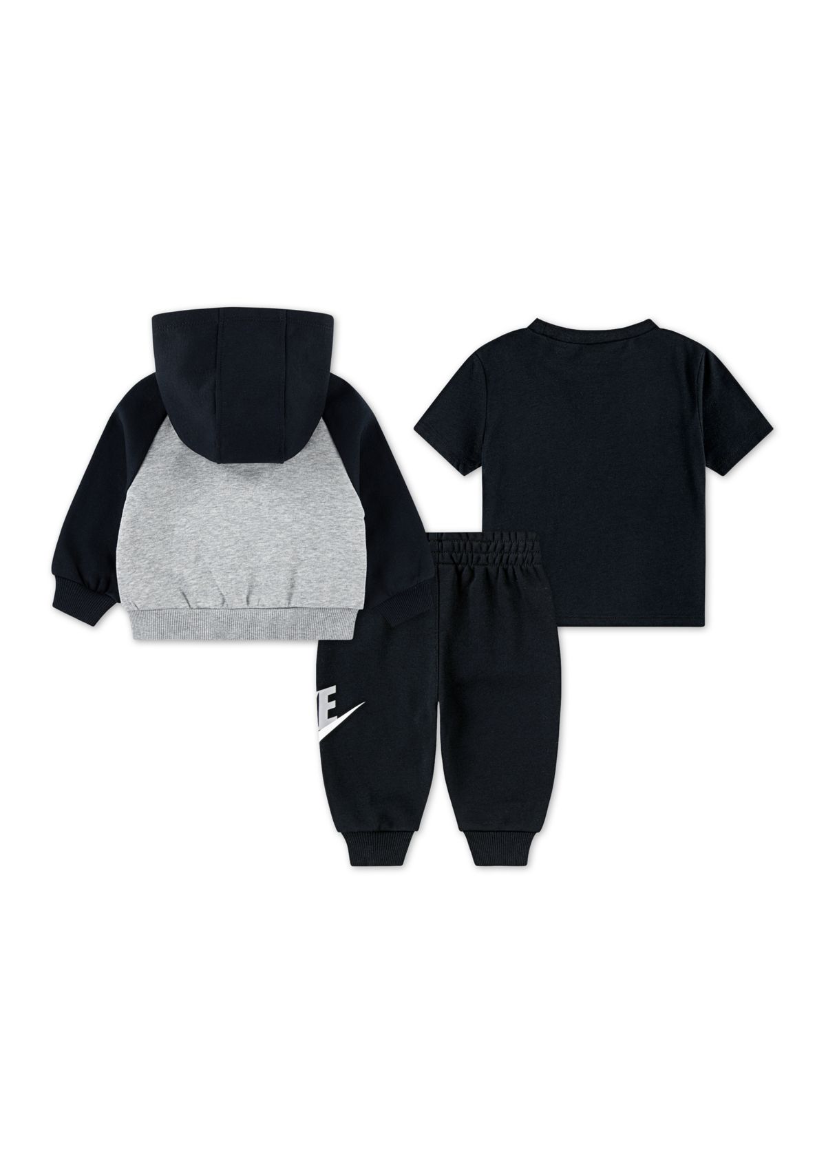 Baby Boys Three Piece Color Blocked Hoodie and Pants Set