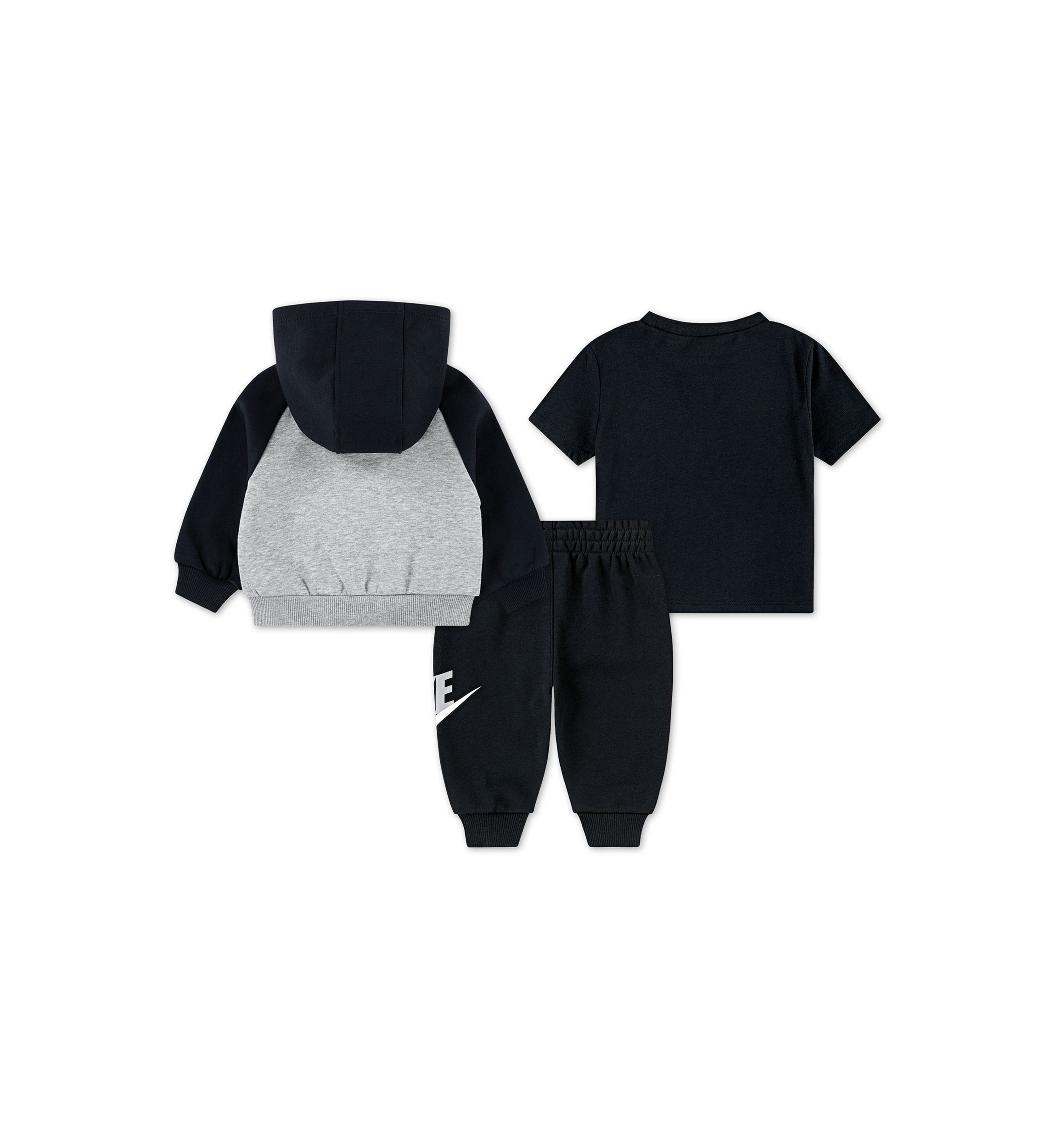 Baby Boys Three Piece Color Blocked Hoodie and Pants Set