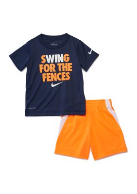 Nike® Toddler Boys Swing For The Fences Short Set | belk Nike® Toddler Boys Swing For The Fences Short Set
