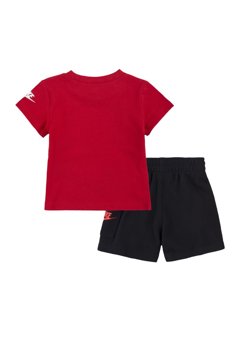 Toddler Boys Graphic T-Shirt and Cargo Shorts Set 