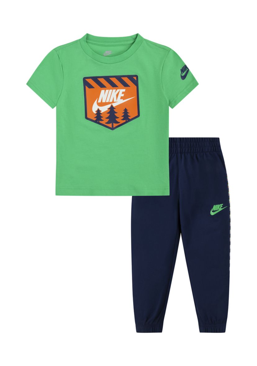 Toddler Boys Short Sleeve Outdoors T-Shirt and Pants Set
