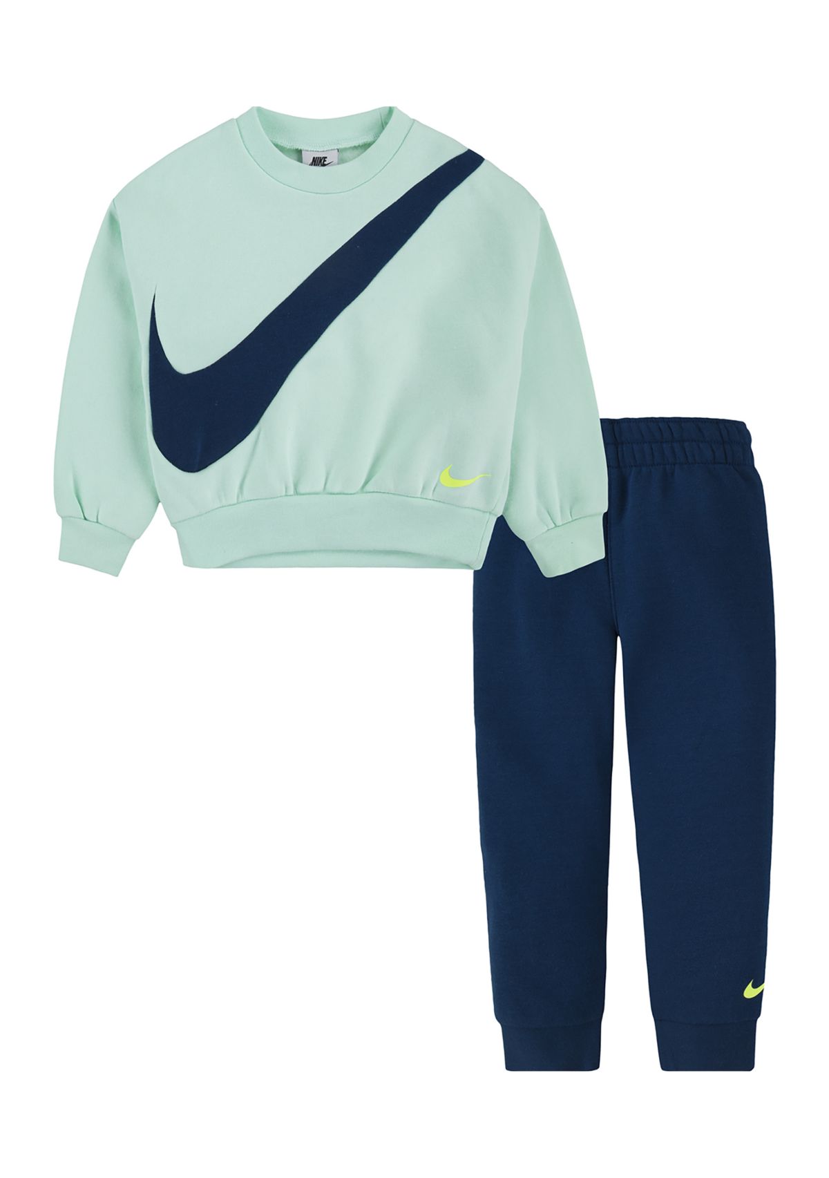 Toddler Boys Long Sleeve Swoosh Fleece Set