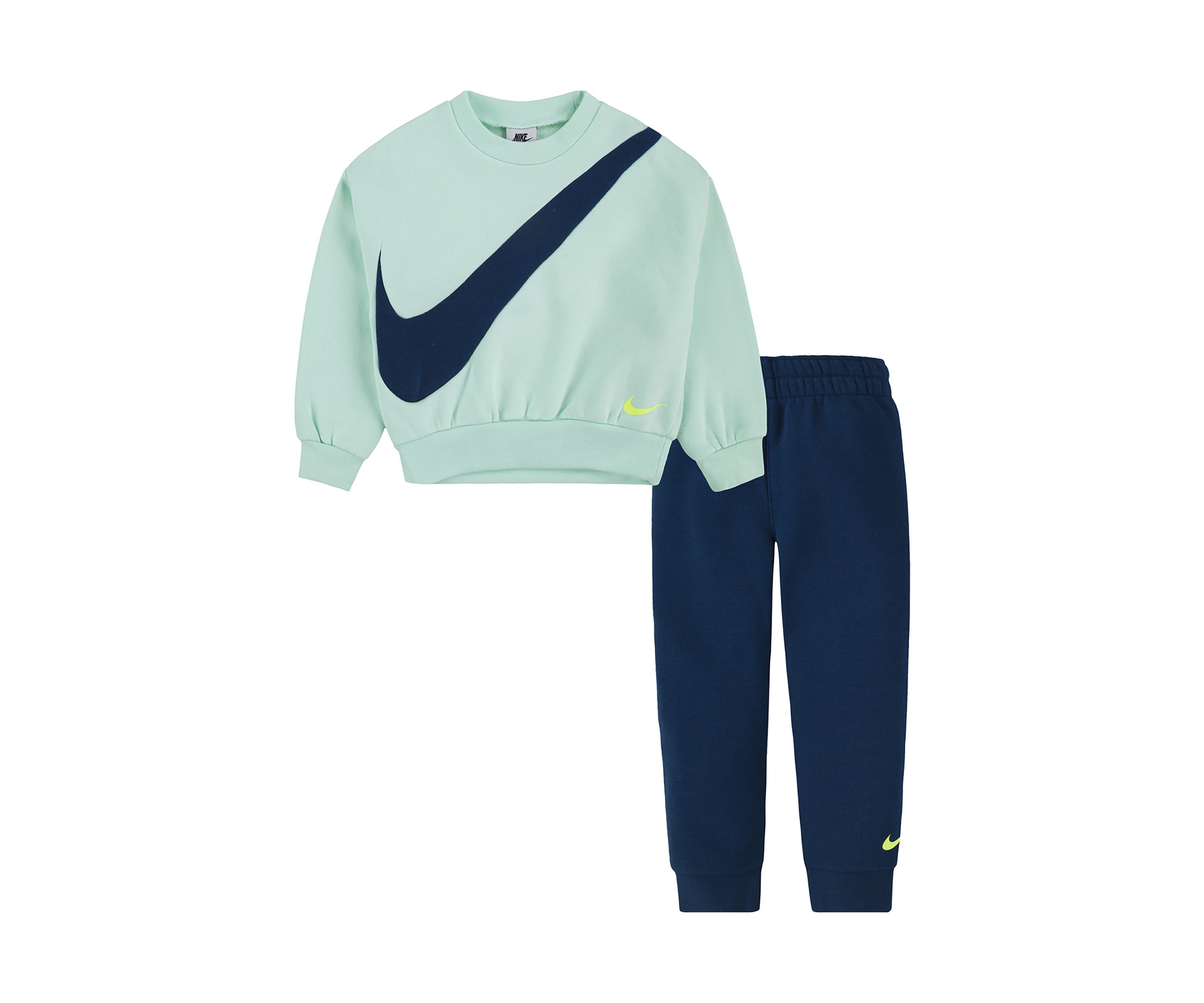 Toddler Boys Long Sleeve Swoosh Fleece Set