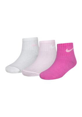 Nike Kids Baby 3-Pack of Socks, Pink, 18 - 24 Months