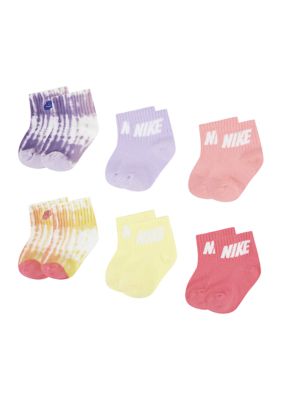 Nike® Kids Tie Dye Socks - 6 Pack