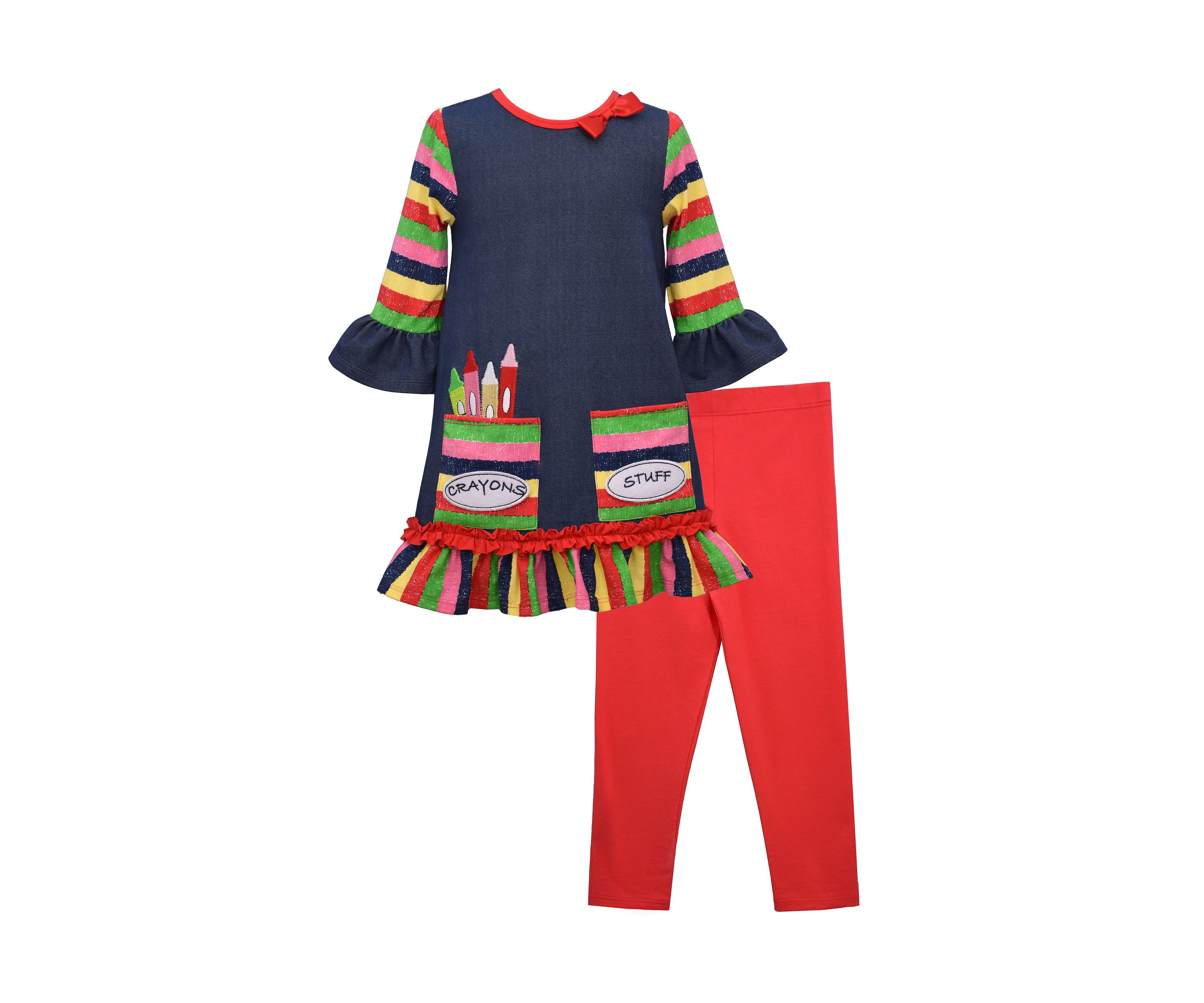 Girls 4-6x Crayon Appliqué Set