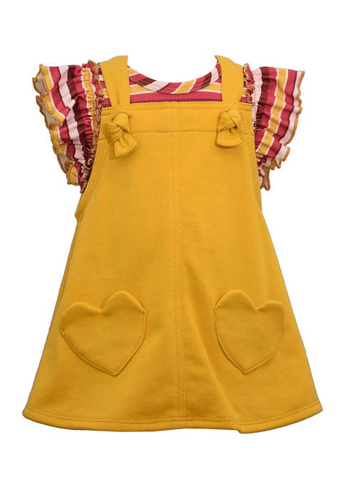 Bonnie Jean Girls 4-6x Heart Pocket Jumper Dress