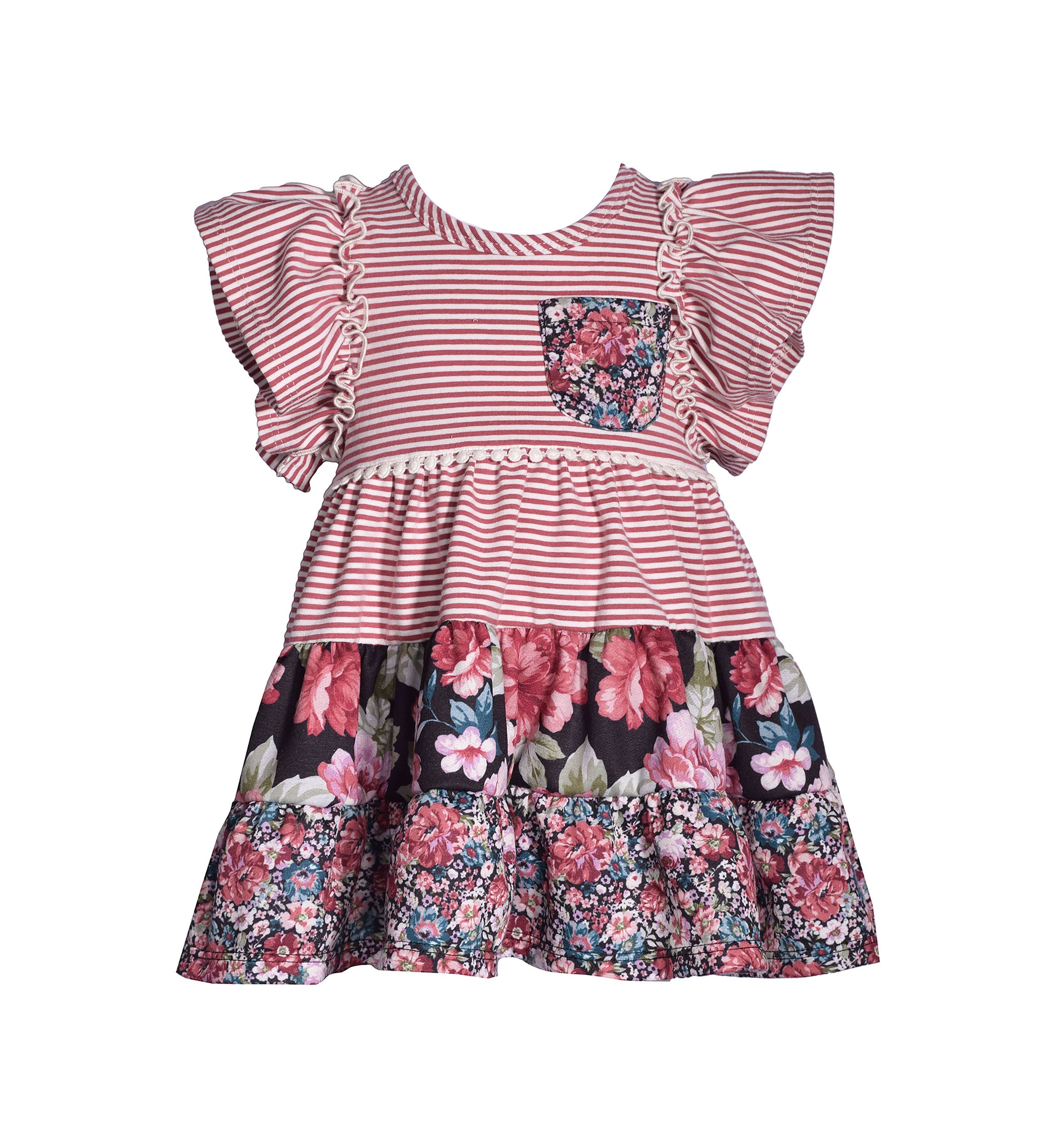 Girls 4-6x Mixed Print Dress