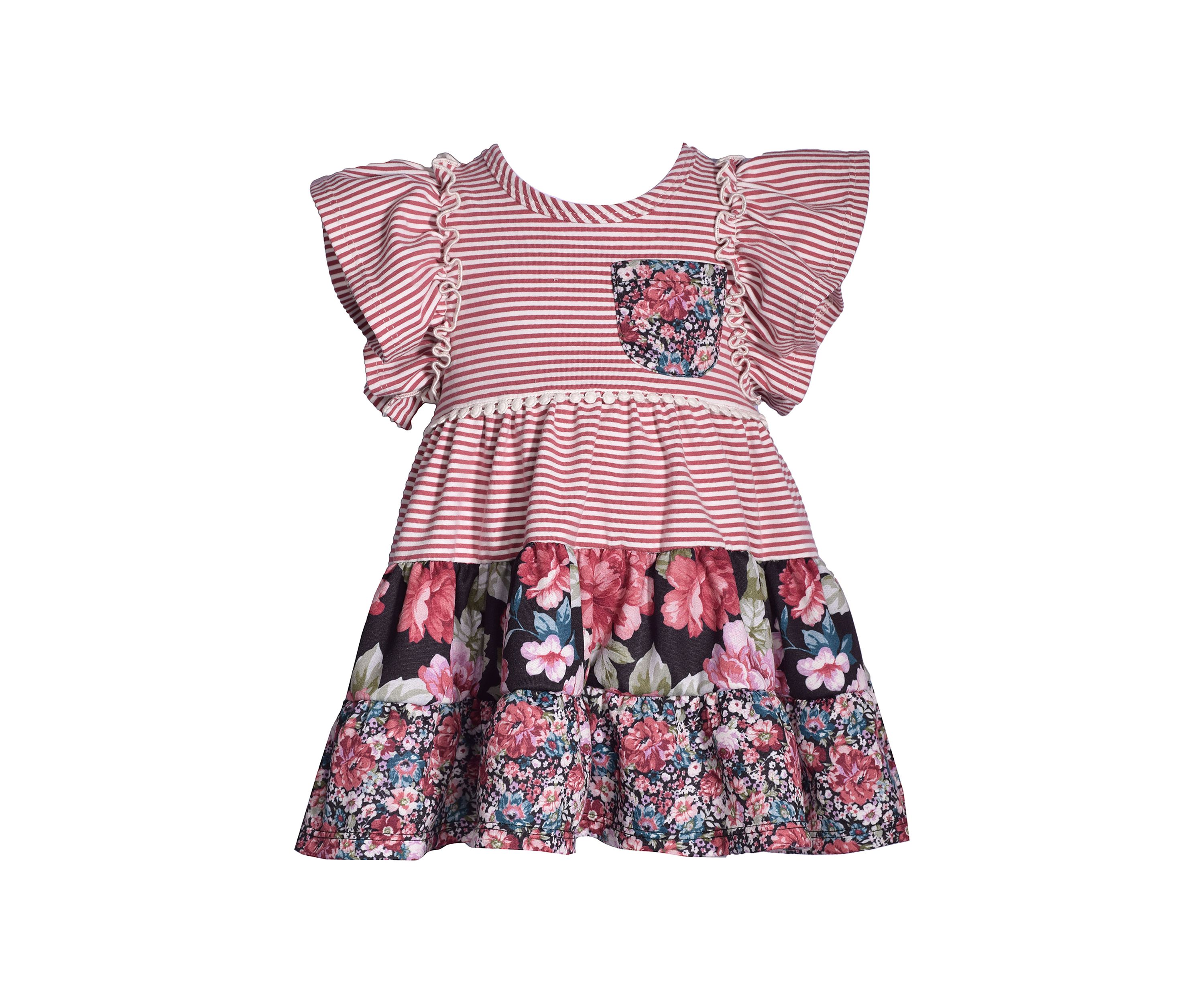 Girls 4-6x Mixed Print Dress