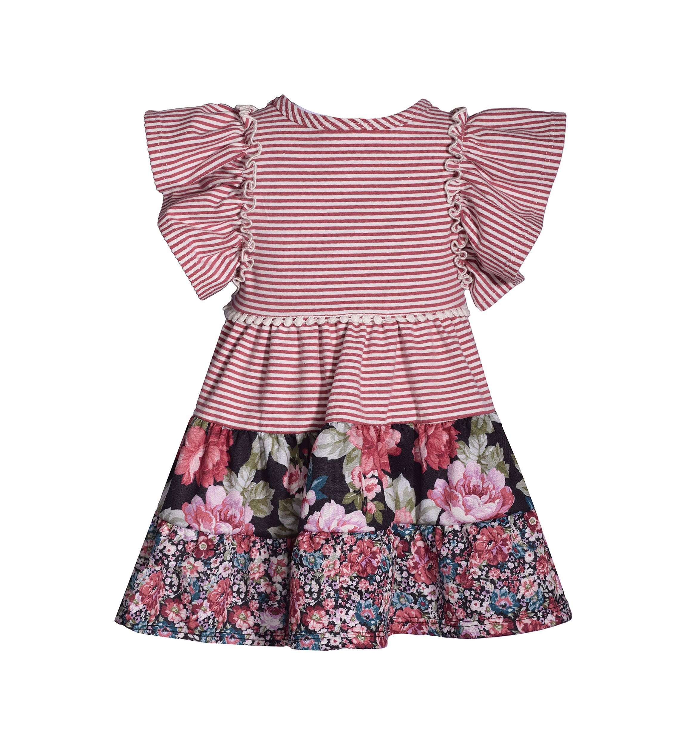 Girls 4-6x Mixed Print Dress