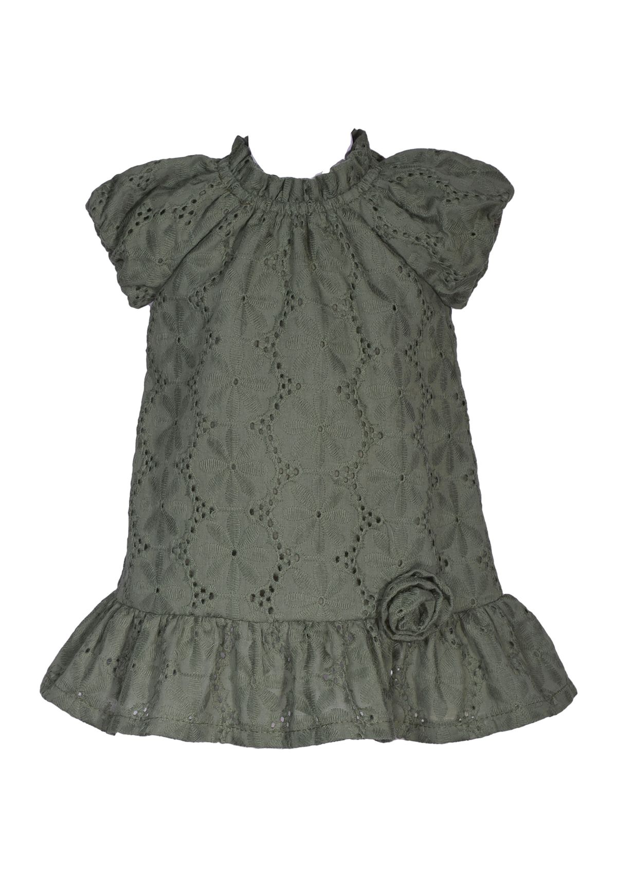 Girls 4-6x Eyelet Peasant Dress