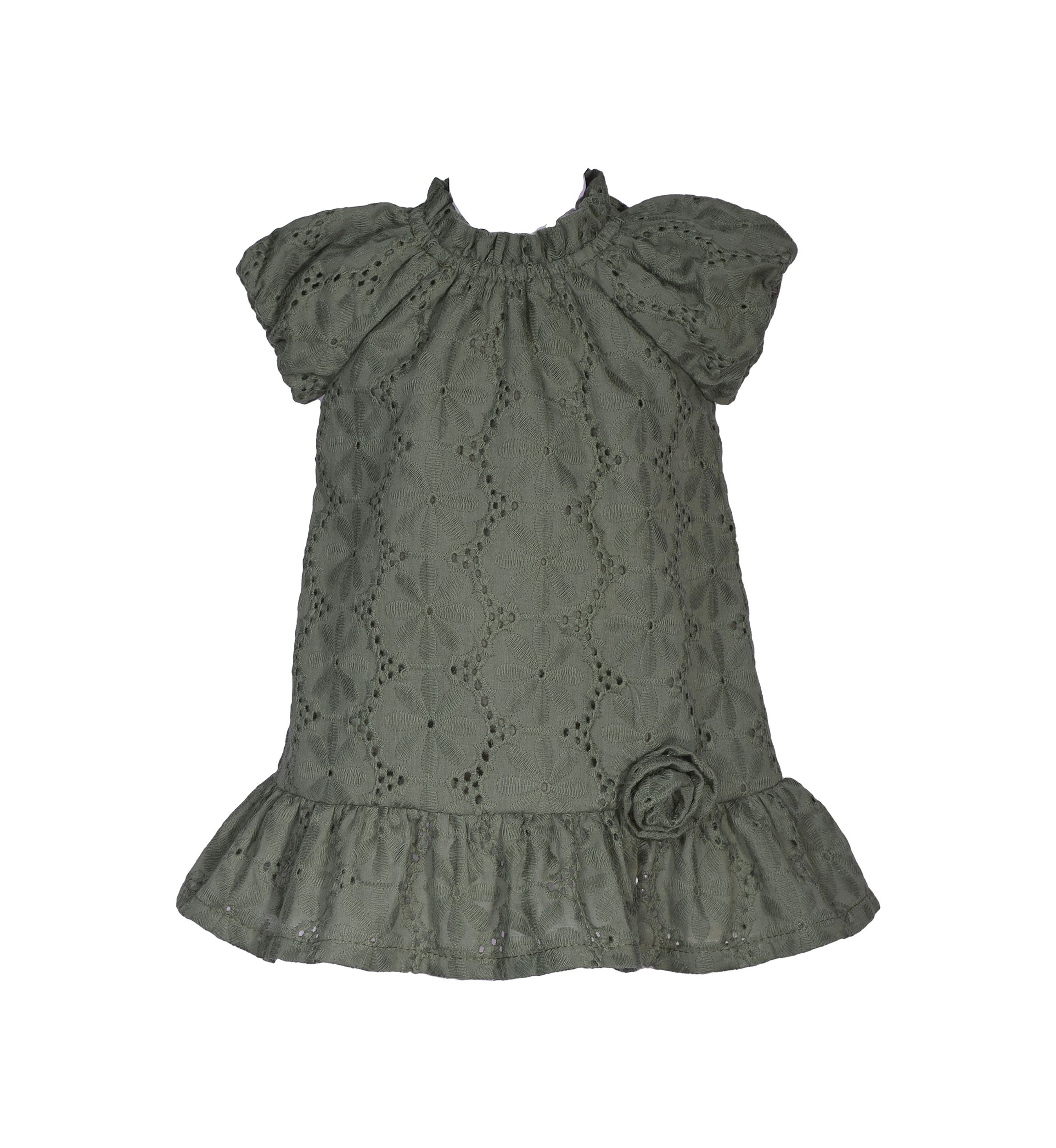Girls 4-6x Eyelet Peasant Dress