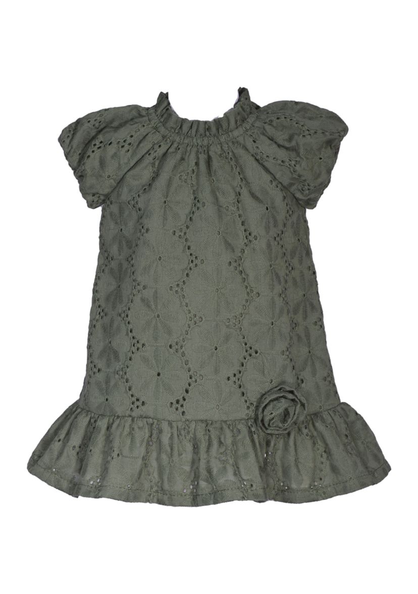 Girls 4-6x Eyelet Peasant Dress