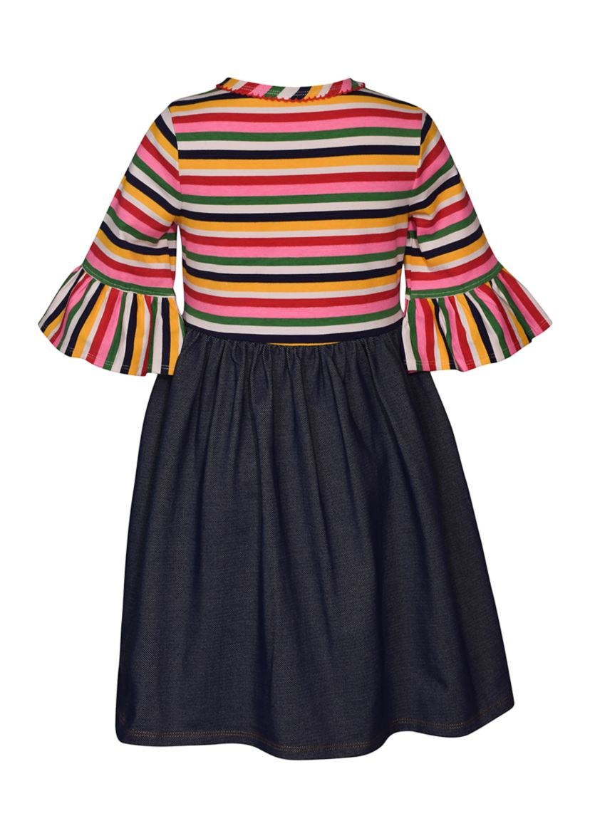 Girls 4-6x Apple Appliqué Dress