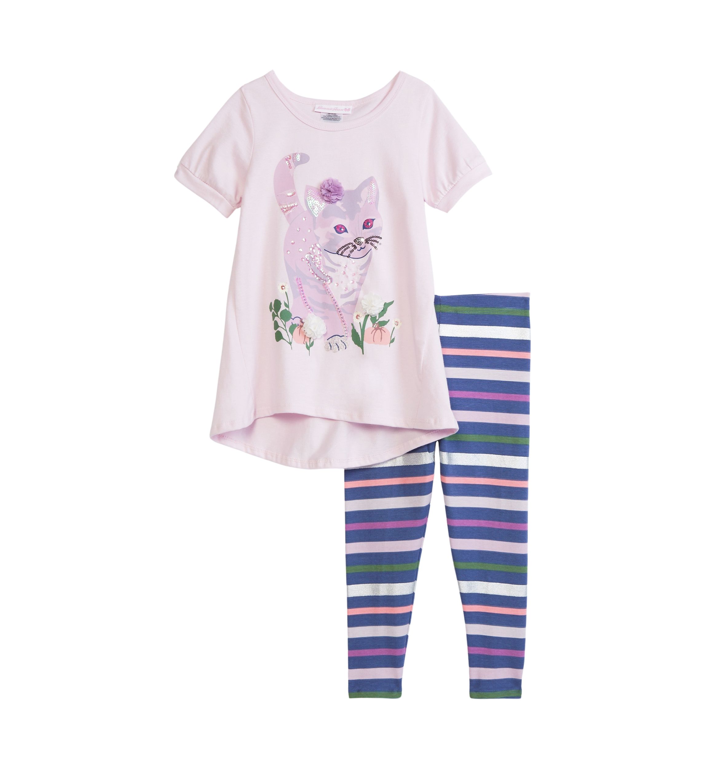 Girls 4-6x Glitter Cat Set
