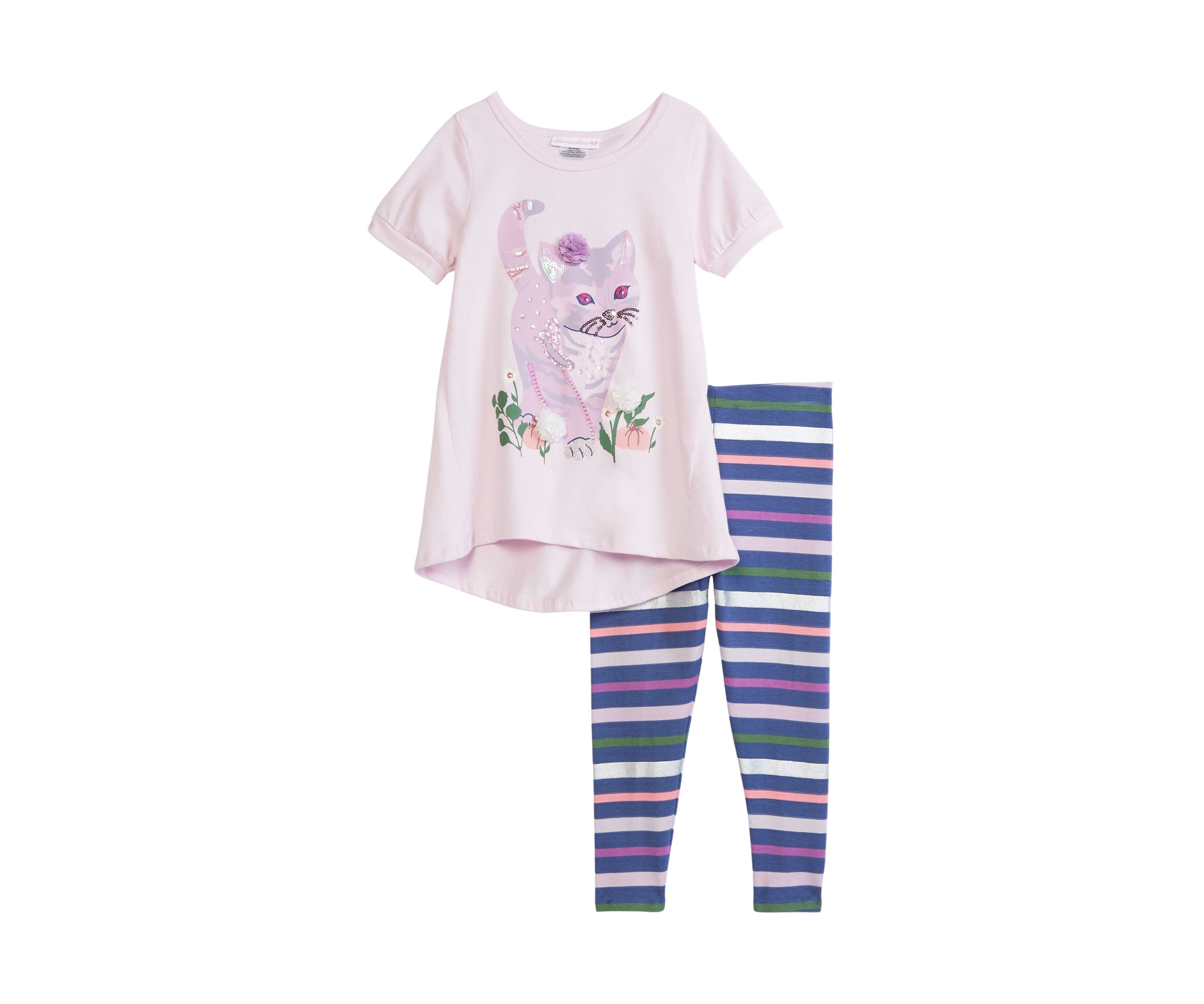 Girls 4-6x Glitter Cat Set