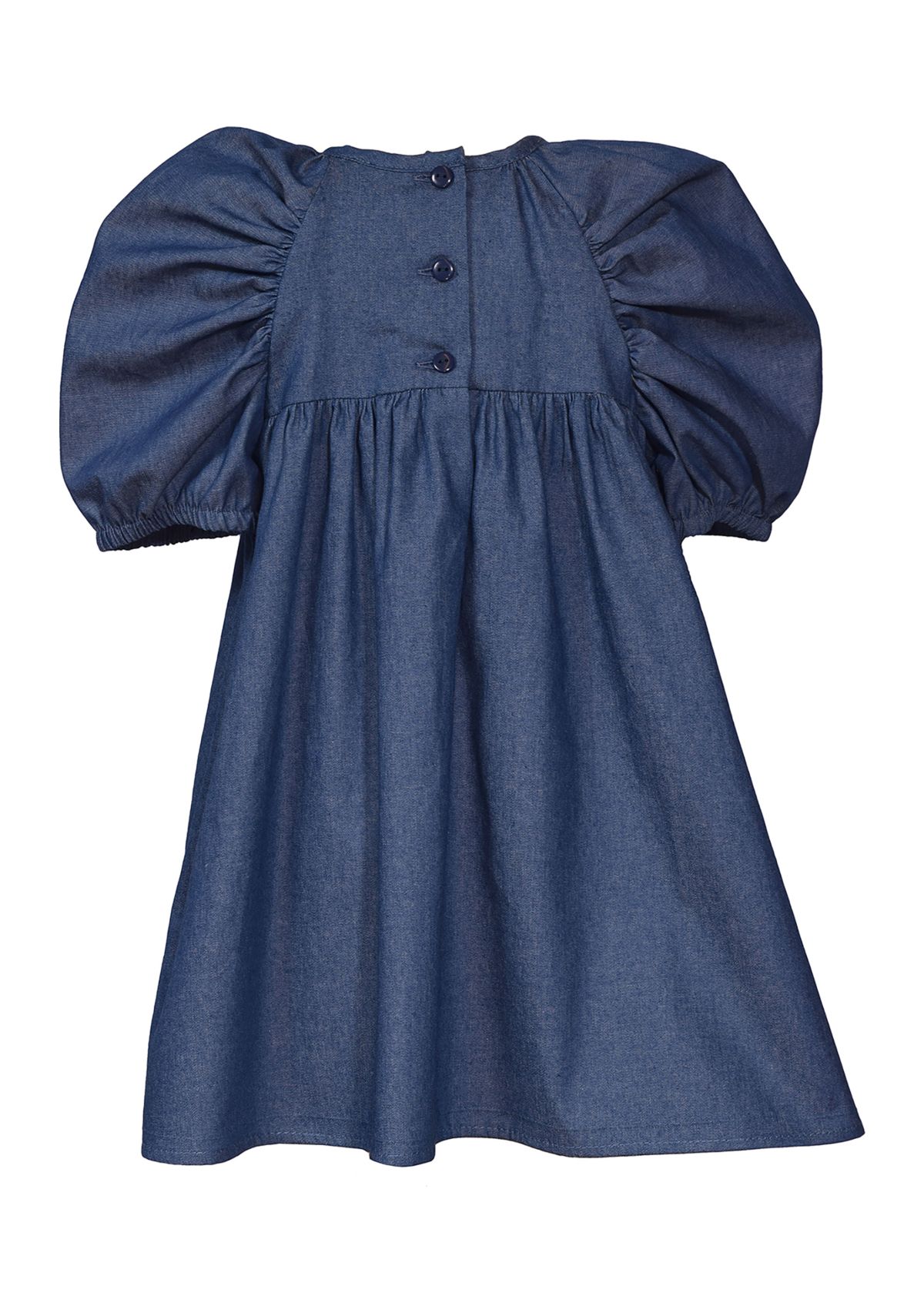 Girls 4-6x Denim Side Button Dress