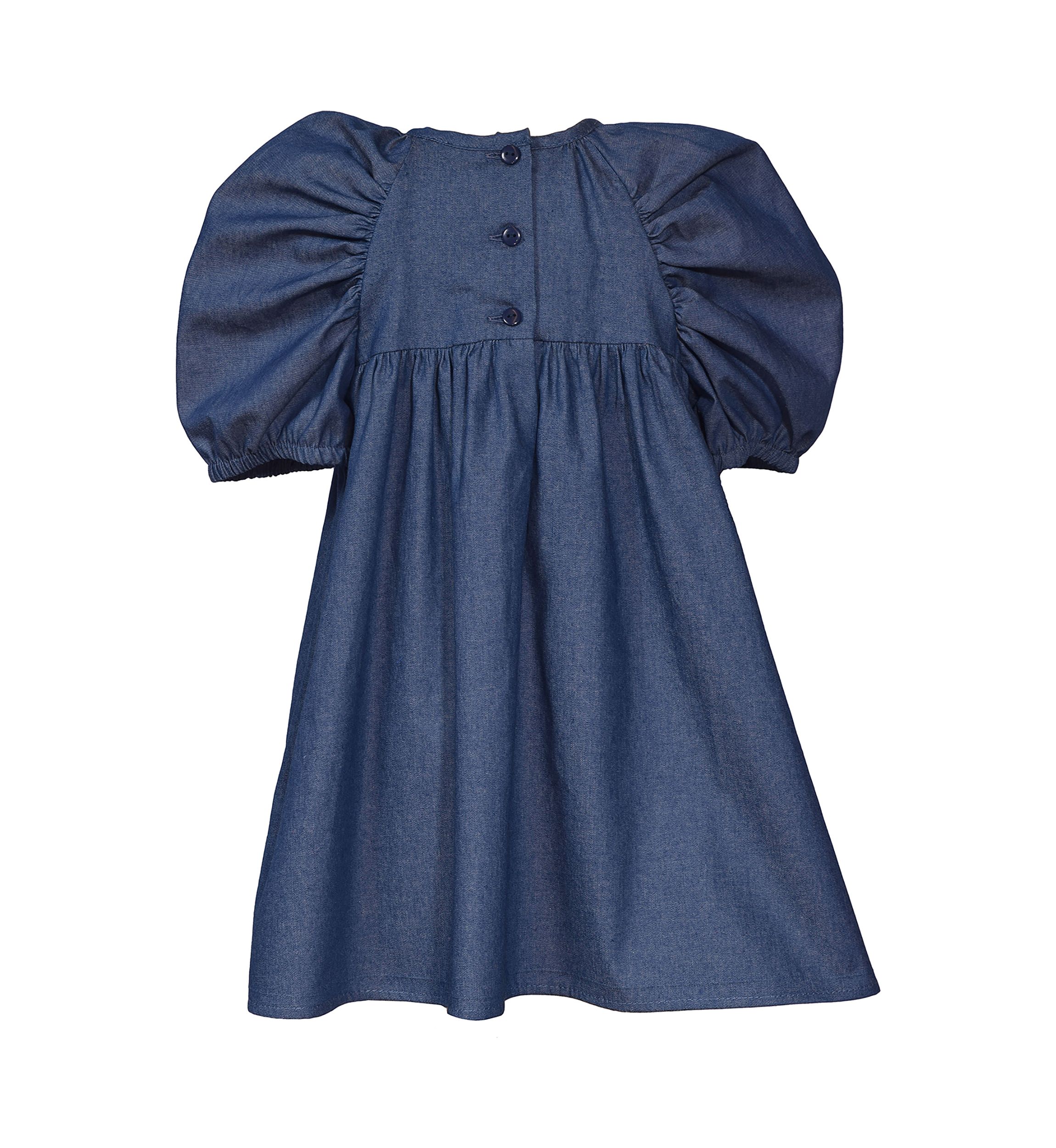 Girls 4-6x Denim Side Button Dress