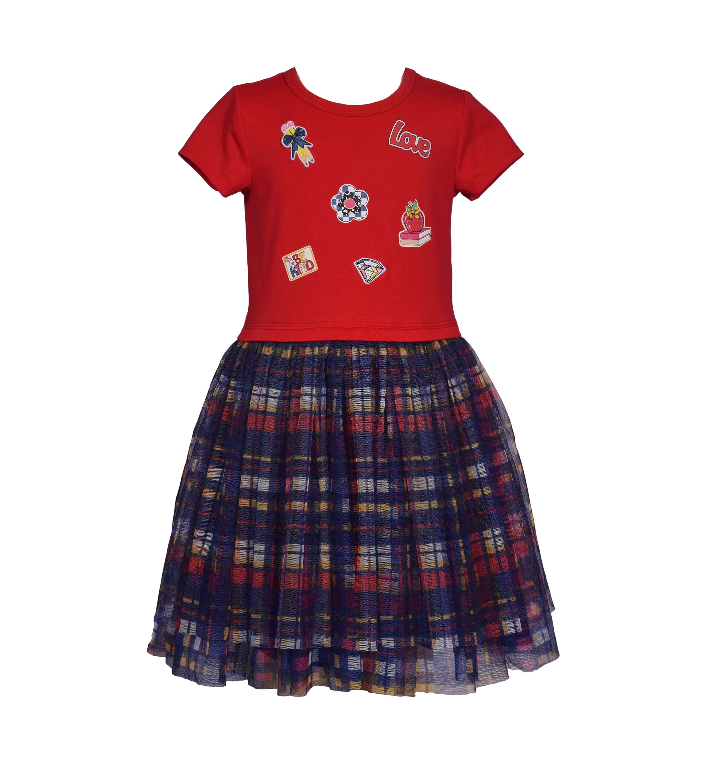 Girls 4-6x Icons Graphic Bodice to Printed Skirt Dress