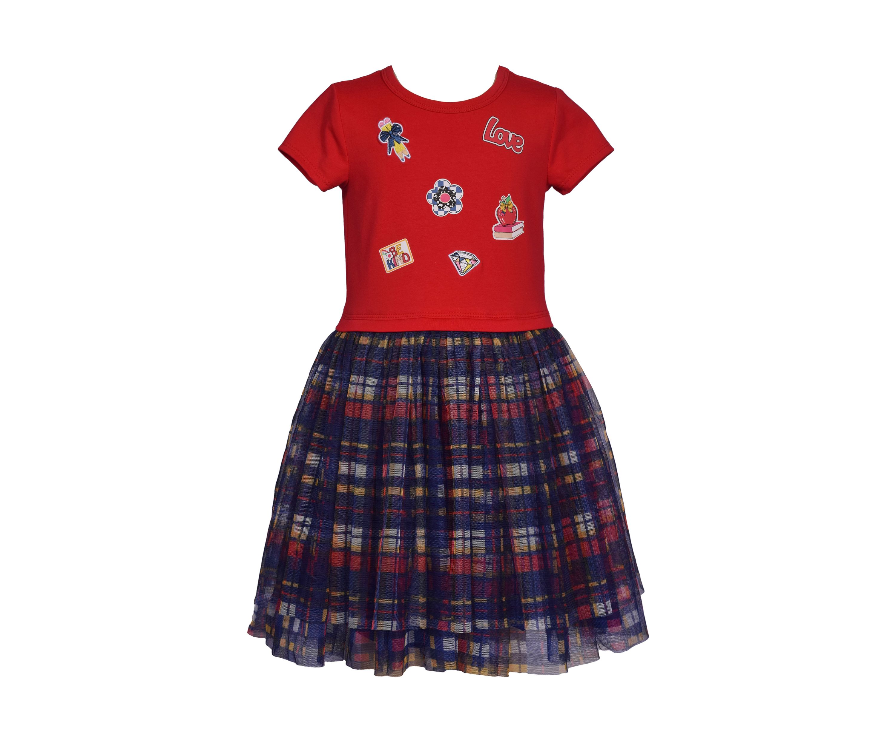 Girls 4-6x Icons Graphic Bodice to Printed Skirt Dress