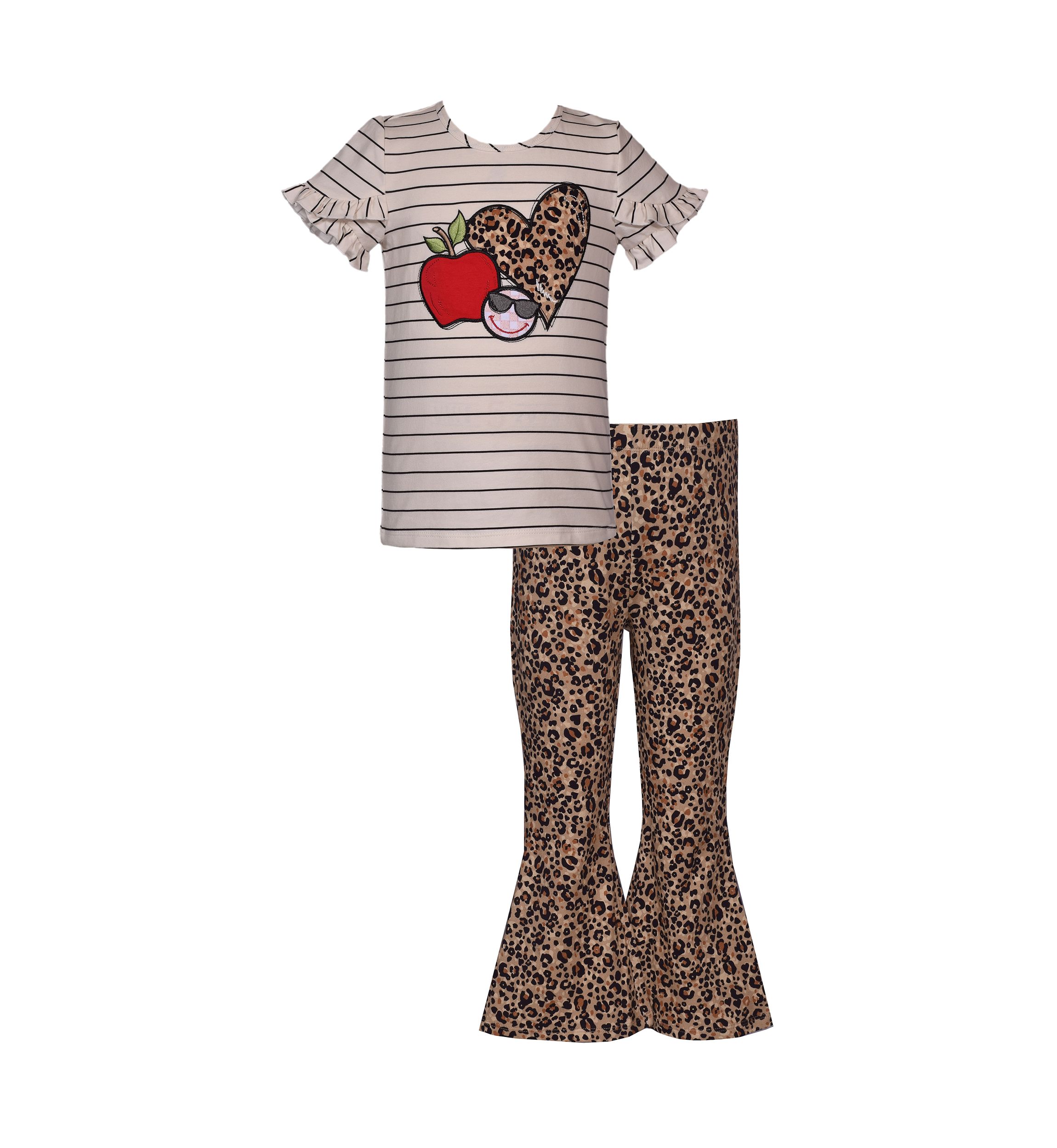 Girls 4-6x Animal Apple Flare Set