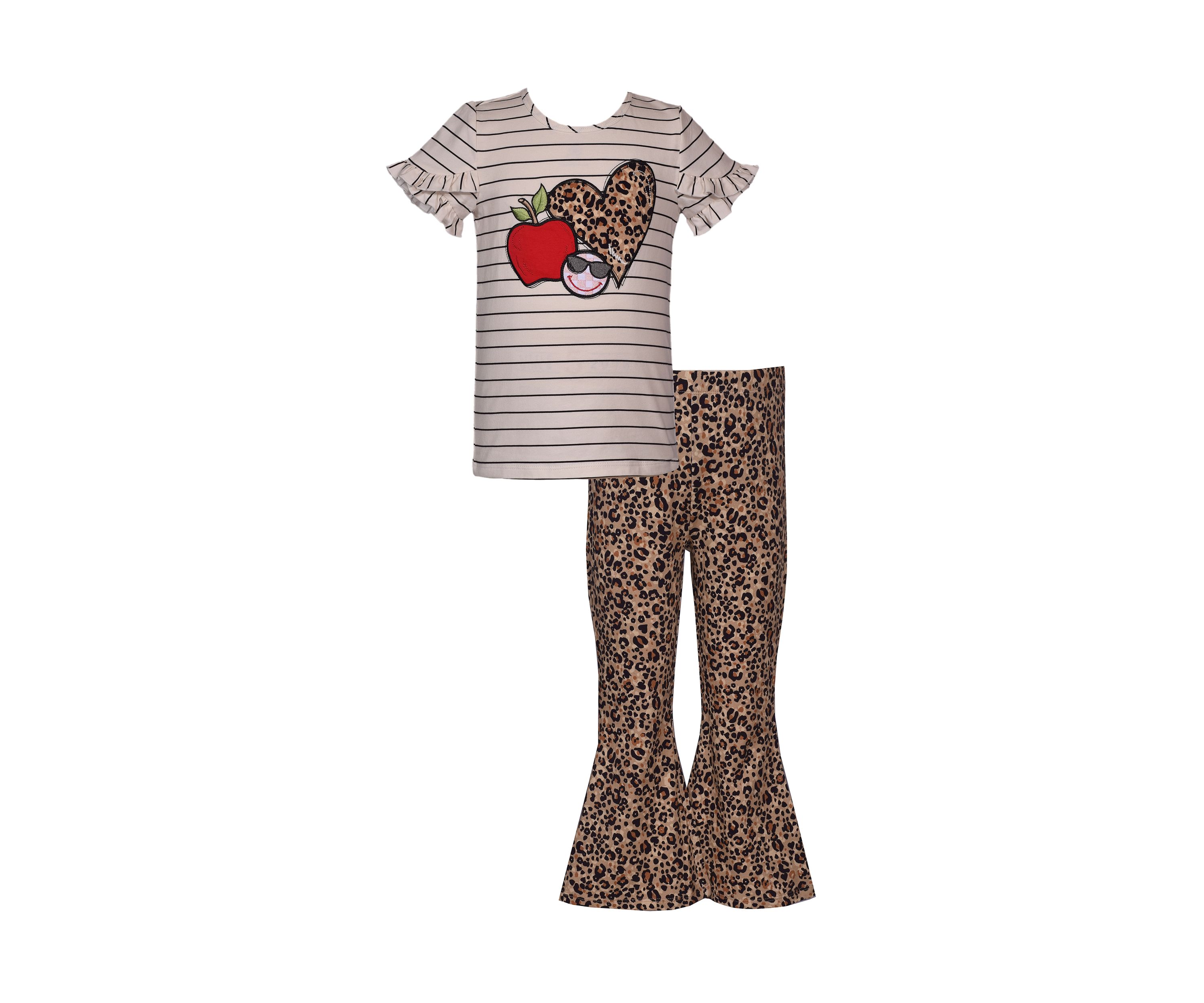 Girls 4-6x Animal Apple Flare Set