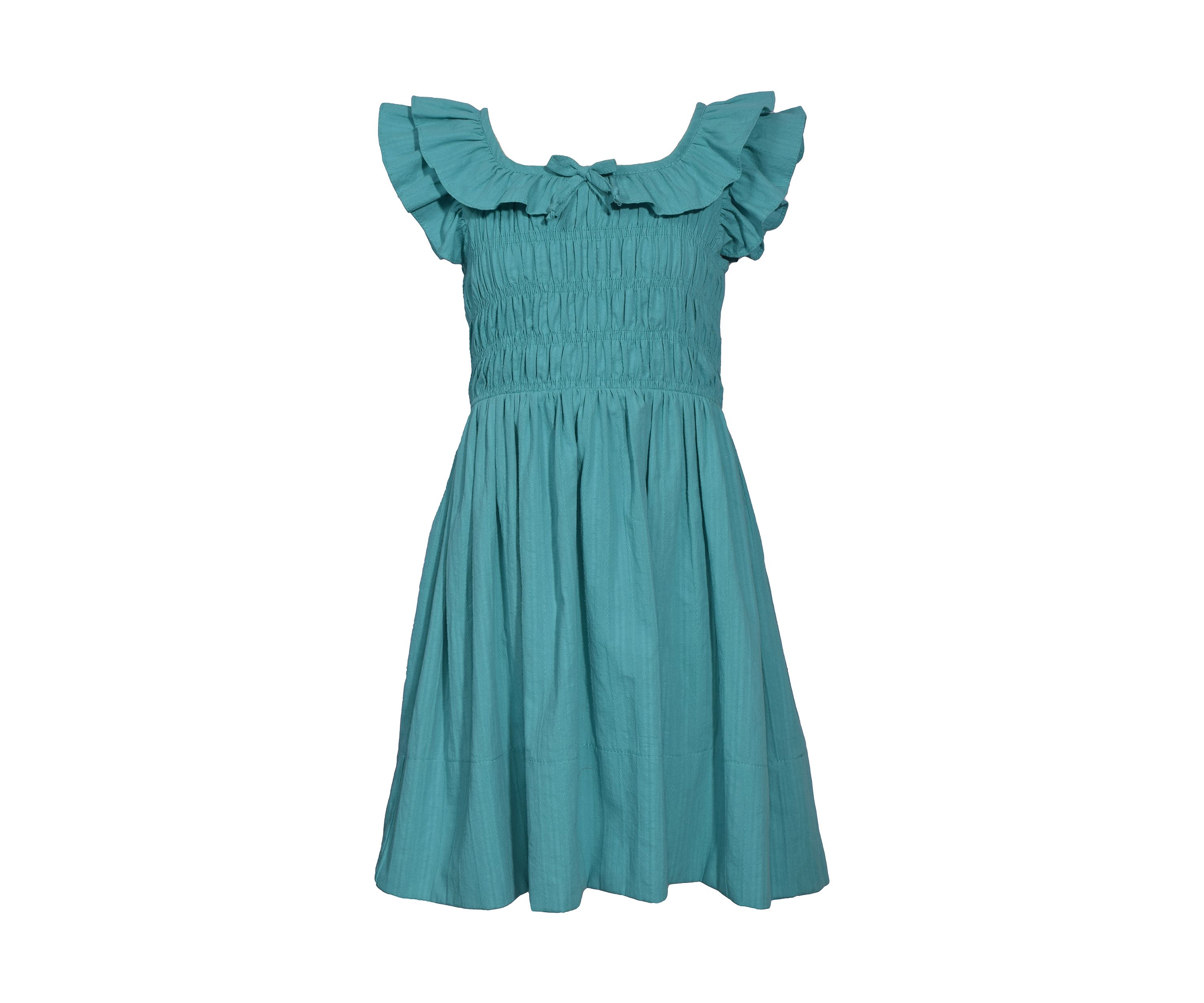 Girls 4-6x Smock Bodice Textured Sundress