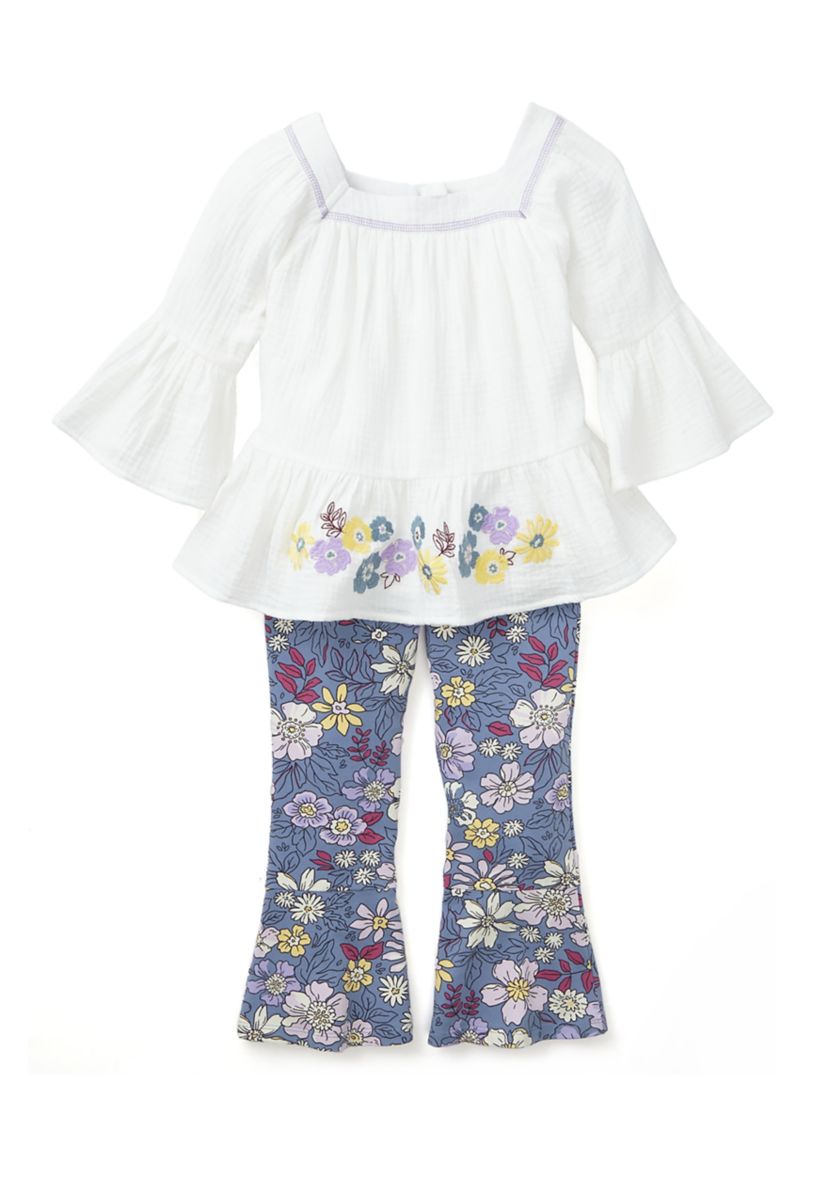 Girls 7-16 Floral Flare Set