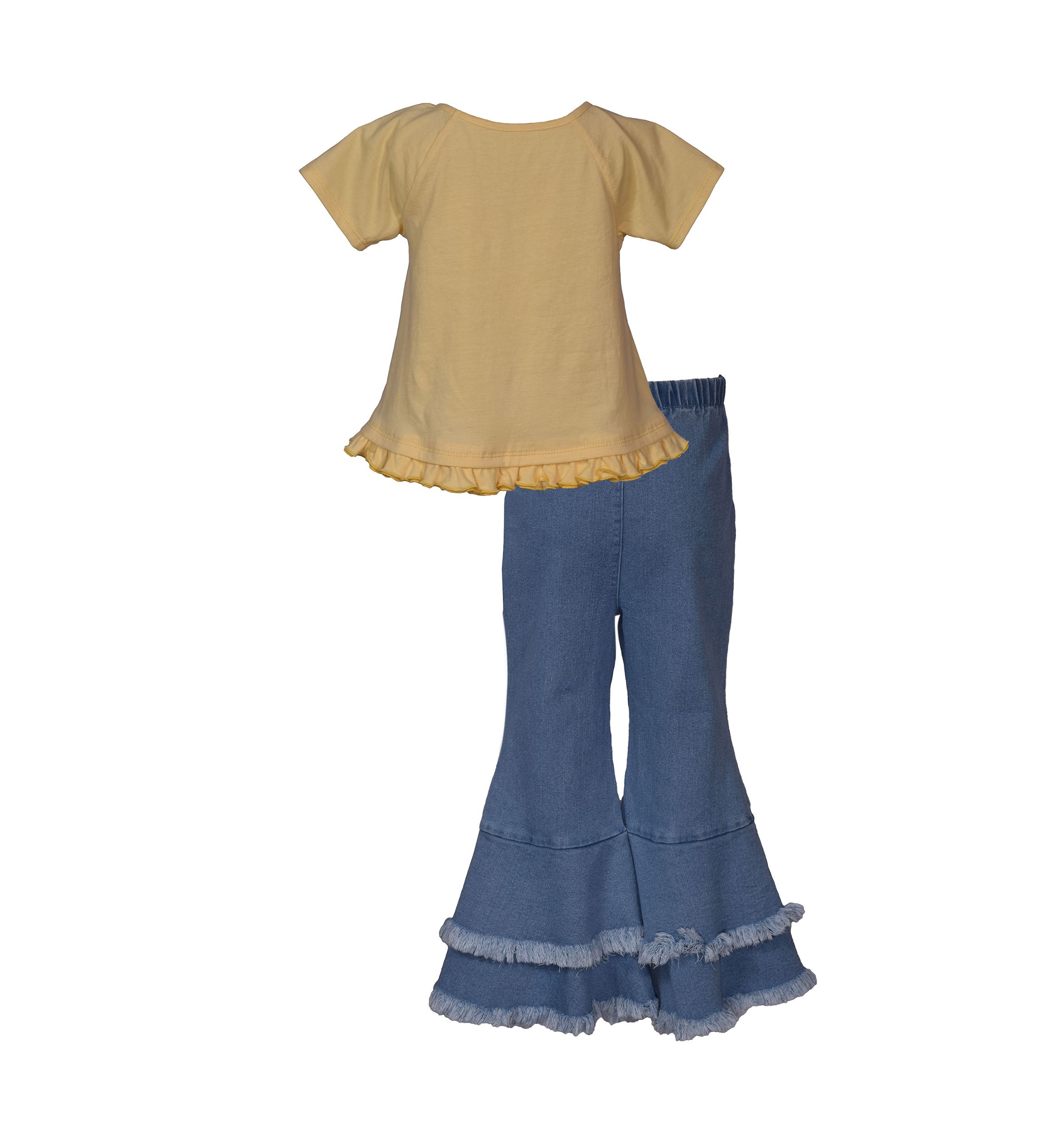 Girls 4-6x Floral Graphic Top and Flare Pants