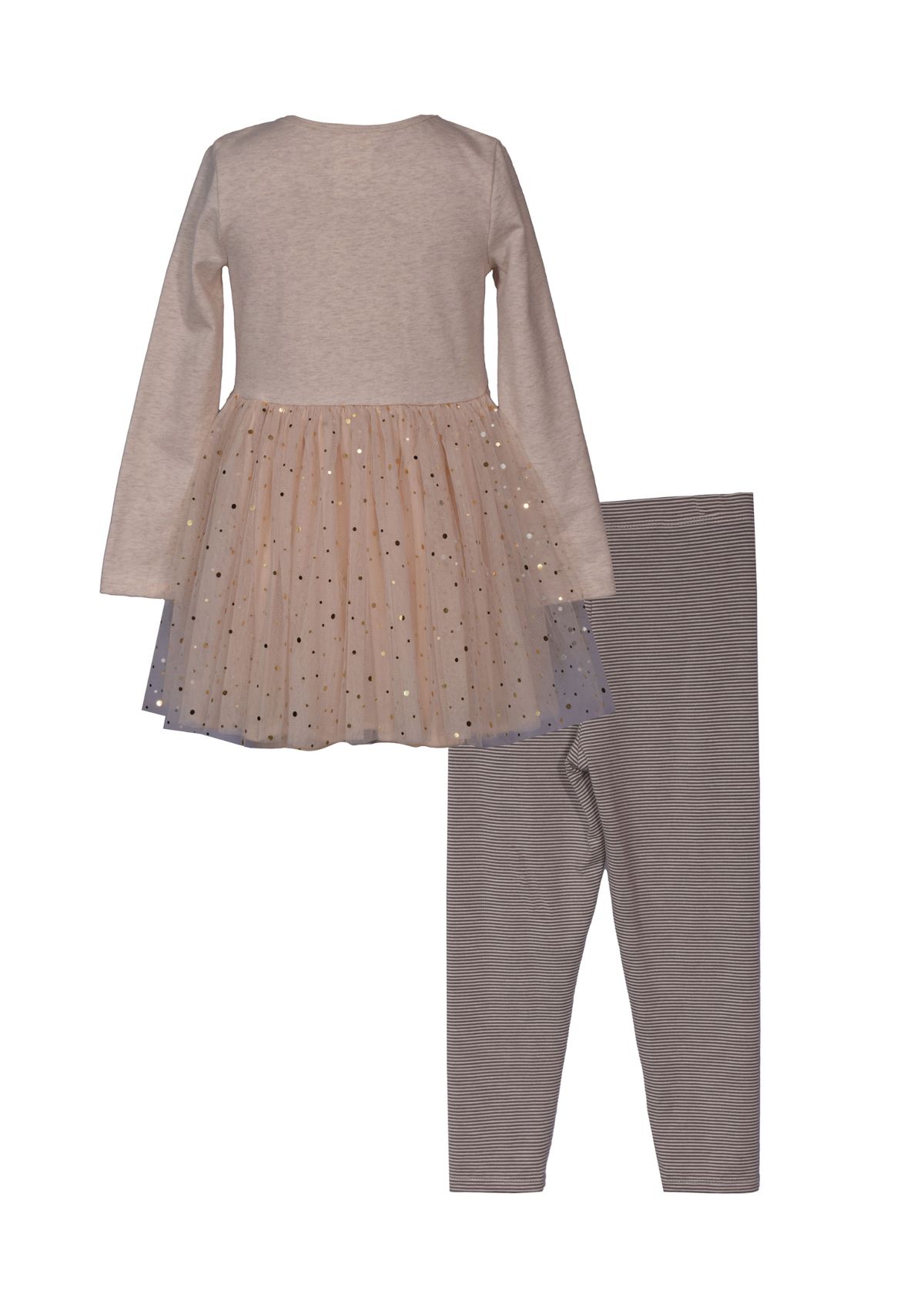 Girls 4-6x Pumpkin Glitter Appliqué Top and Leggings Set