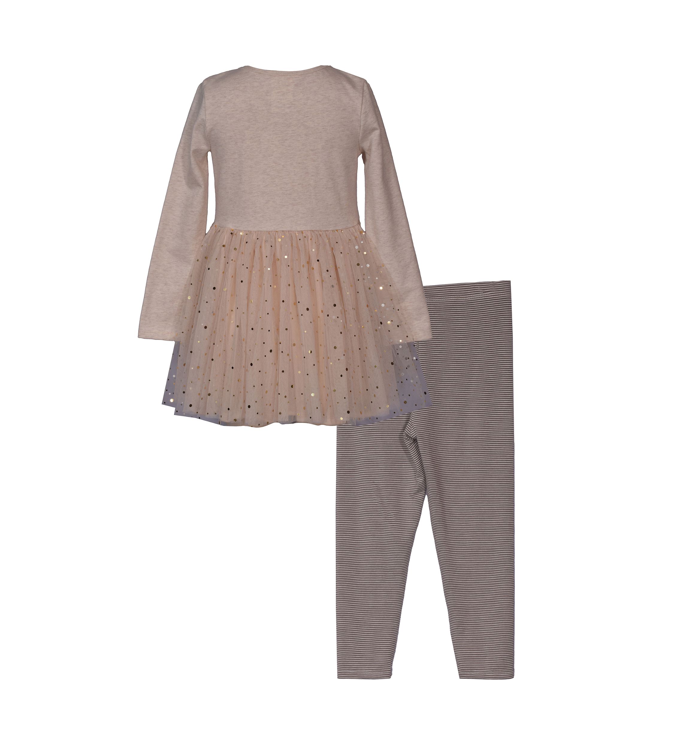 Girls 4-6x Pumpkin Glitter Appliqué Top and Leggings Set