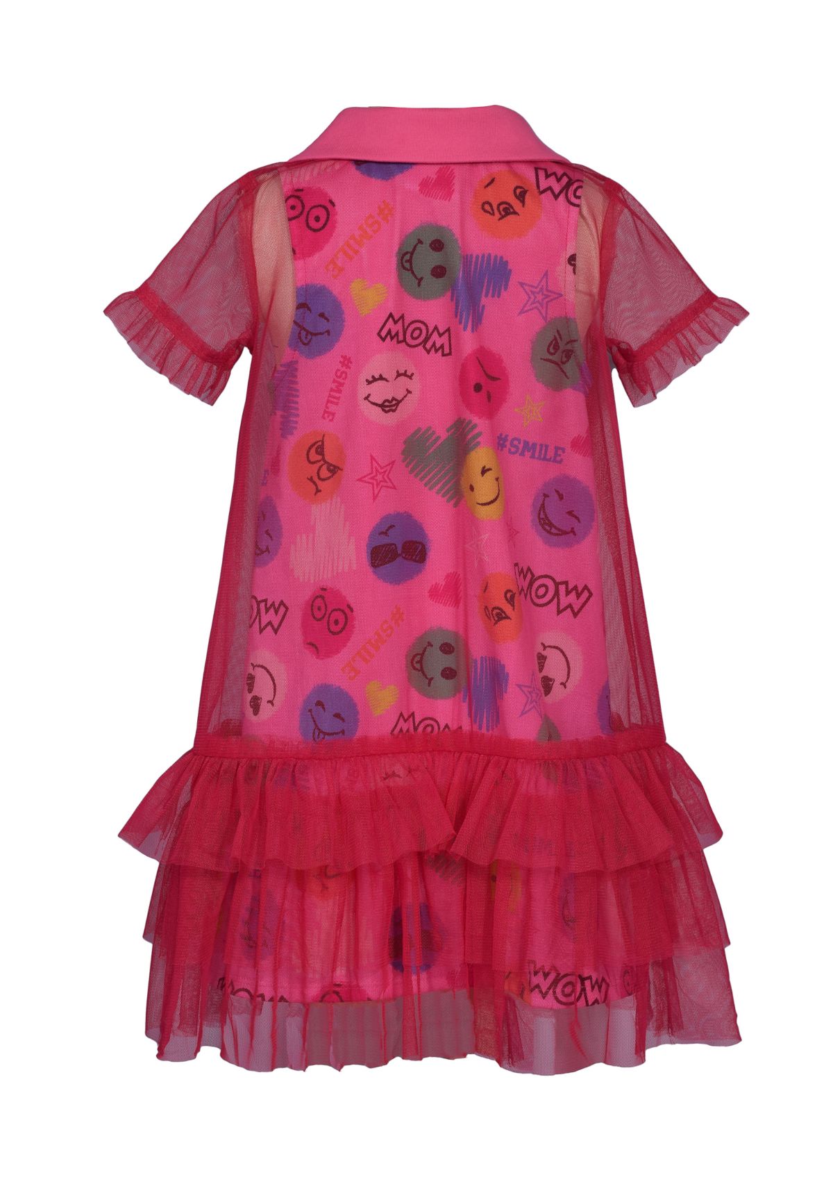Girls 4-6x Emoji Printed Overlay Dress