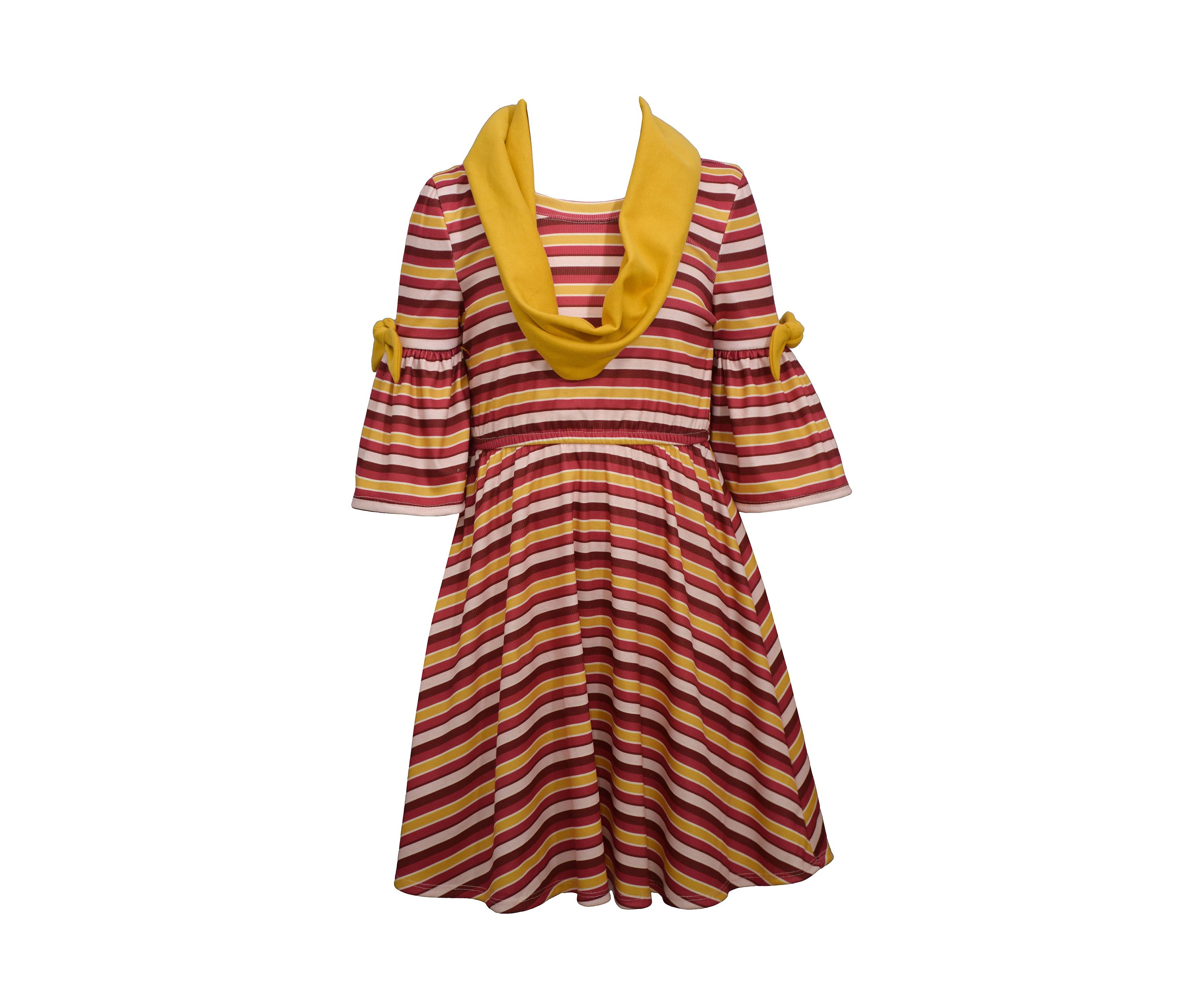 Girls 7-16 3/4 Bell Sleeve Dress