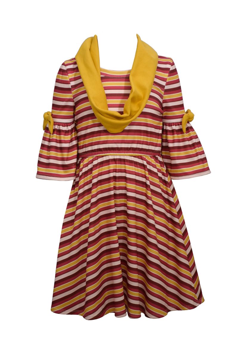 Girls 7-16 3/4 Bell Sleeve Dress