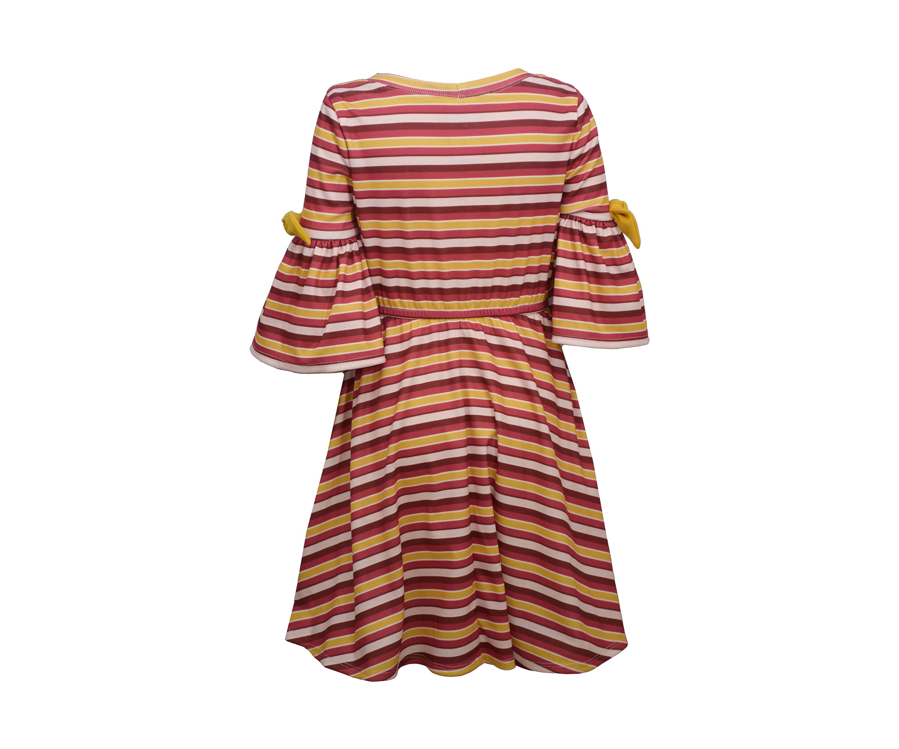 Girls 7-16 3/4 Bell Sleeve Dress