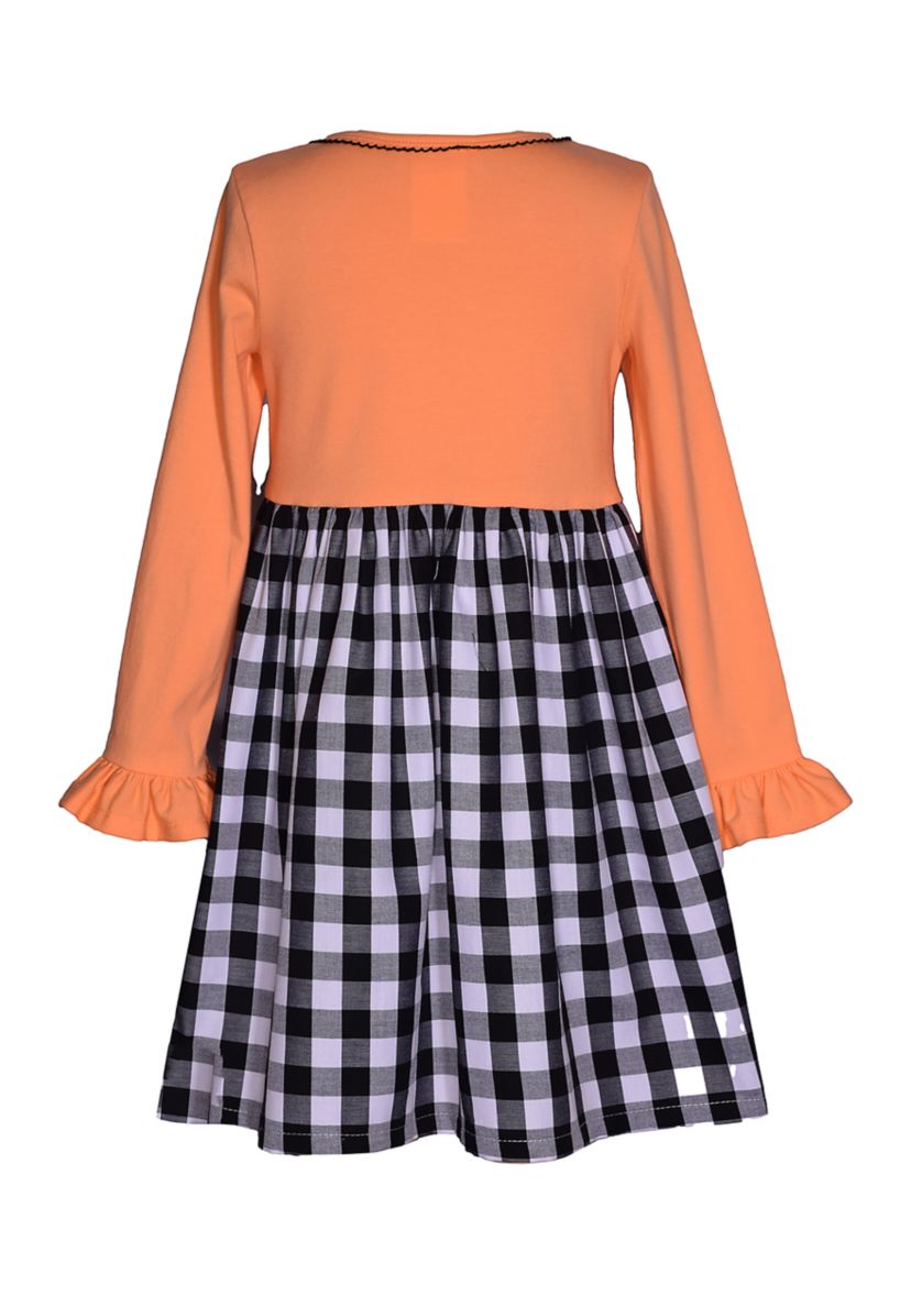 Girls 7-16 Boo Halloween Appliqué Dress