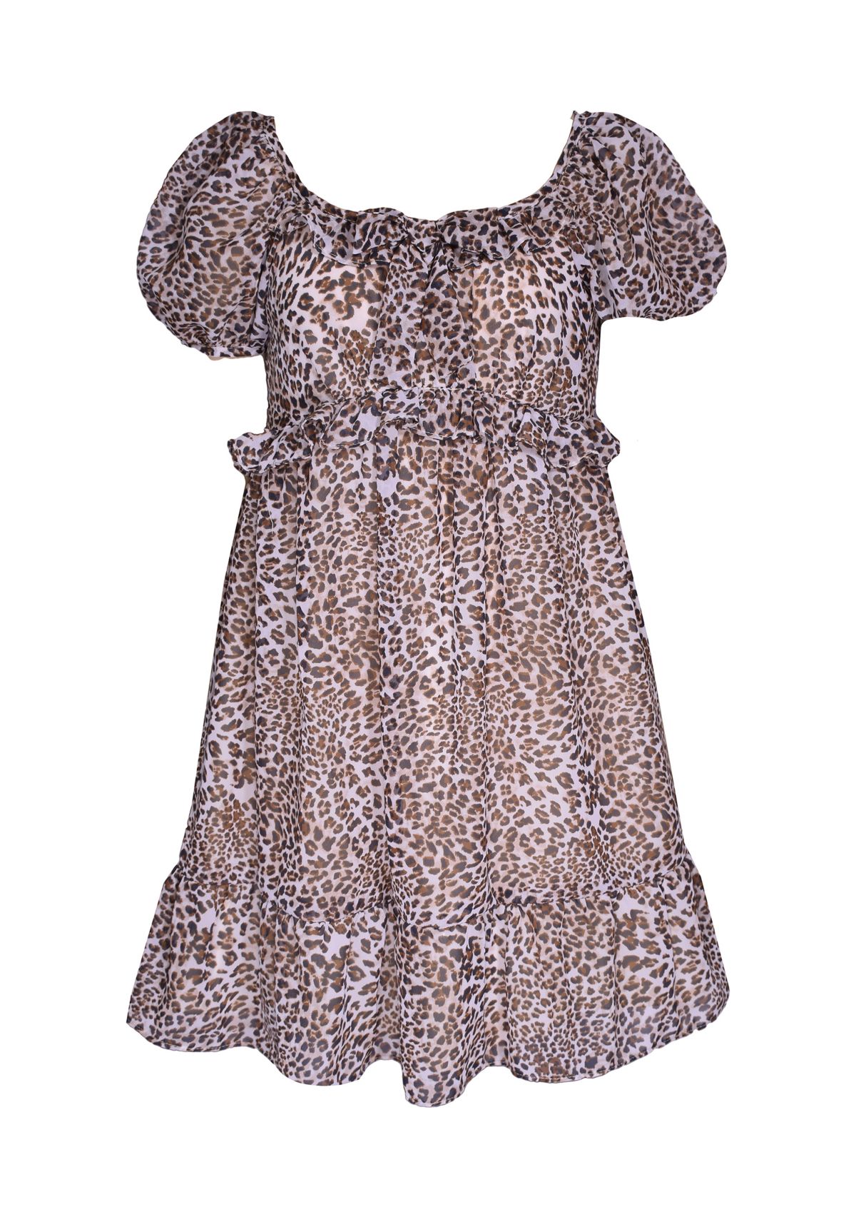 Girls 7-16 Leopard Printed Dress