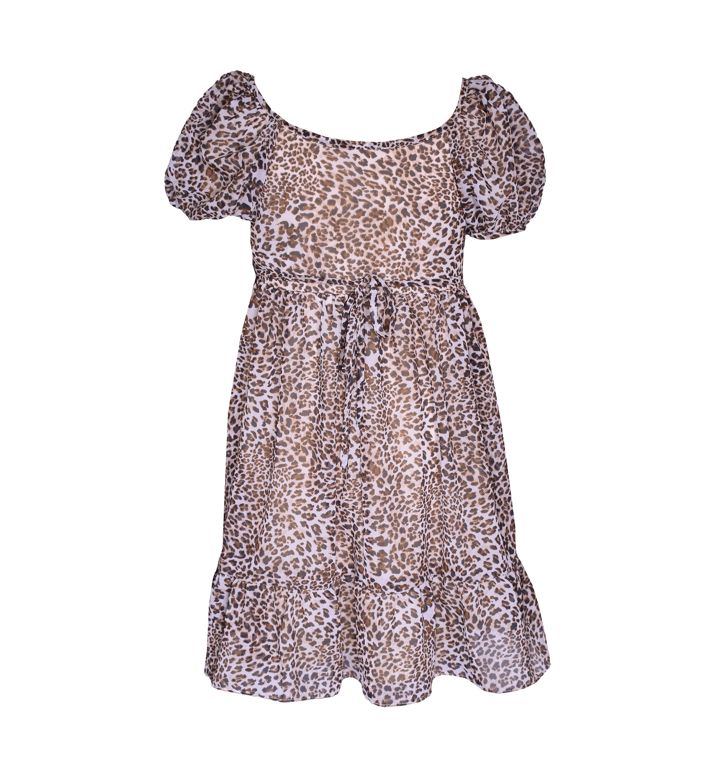 Girls 7-16 Leopard Printed Dress