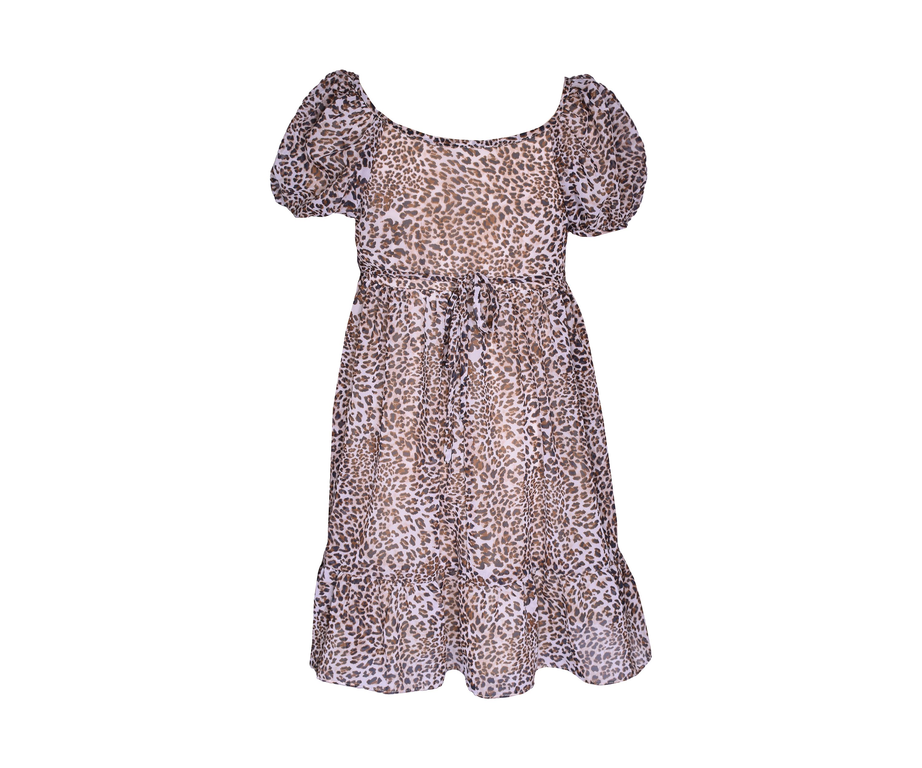 Girls 7-16 Leopard Printed Dress