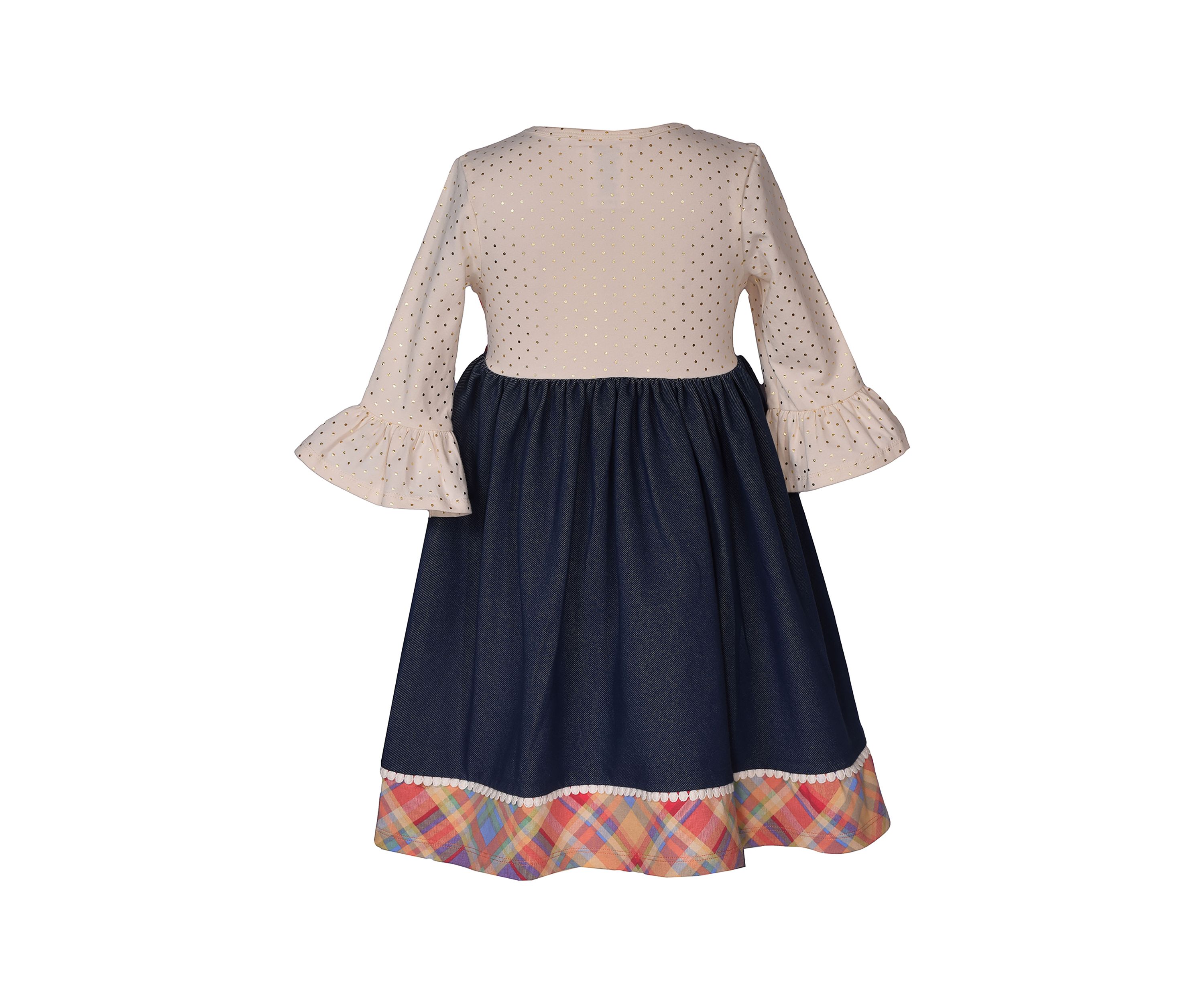 Girls 7-16 Pumpkin Appliqué Hem Dress