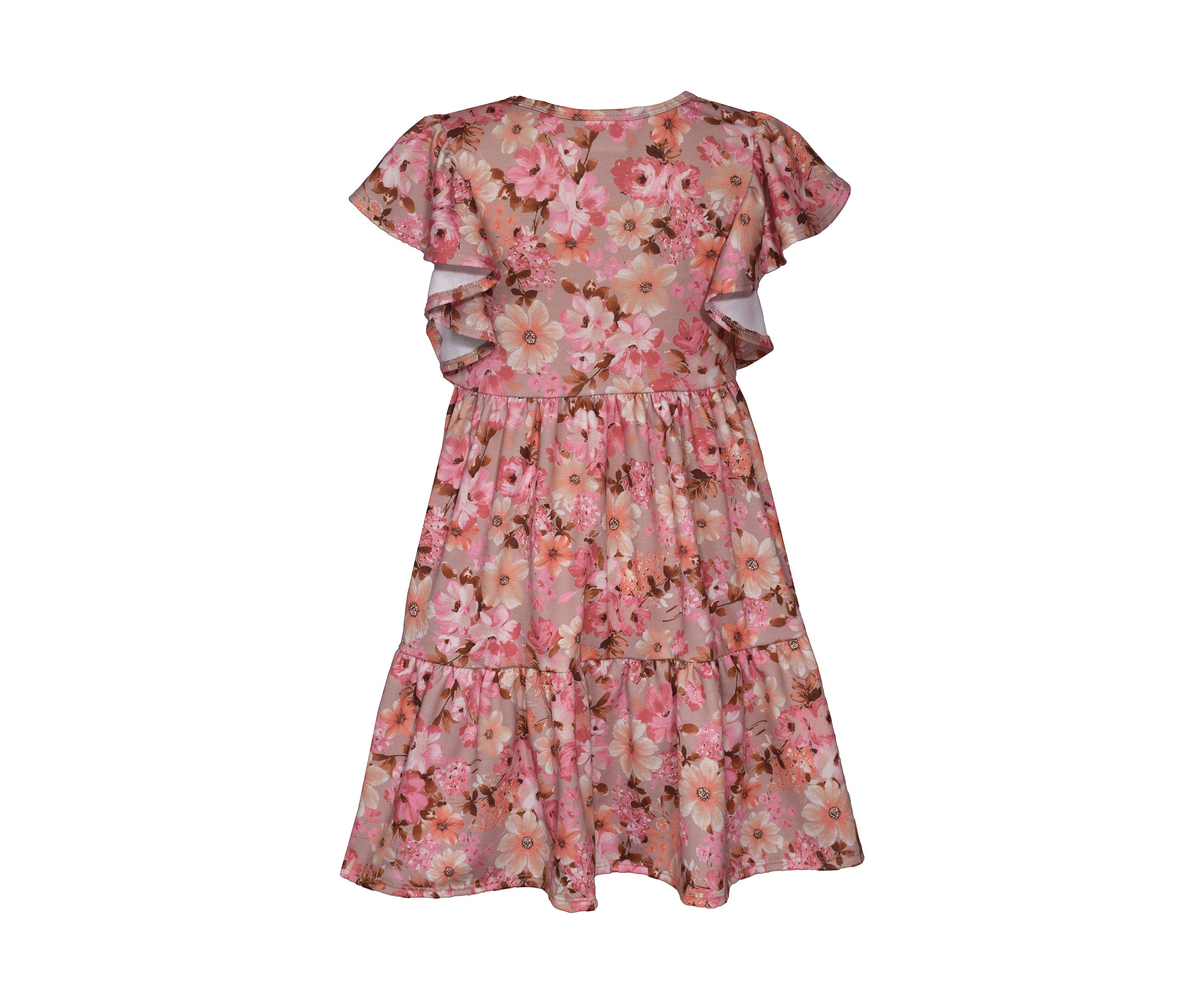 Girls 7-16 Knit Floral Dress with Hair Ties